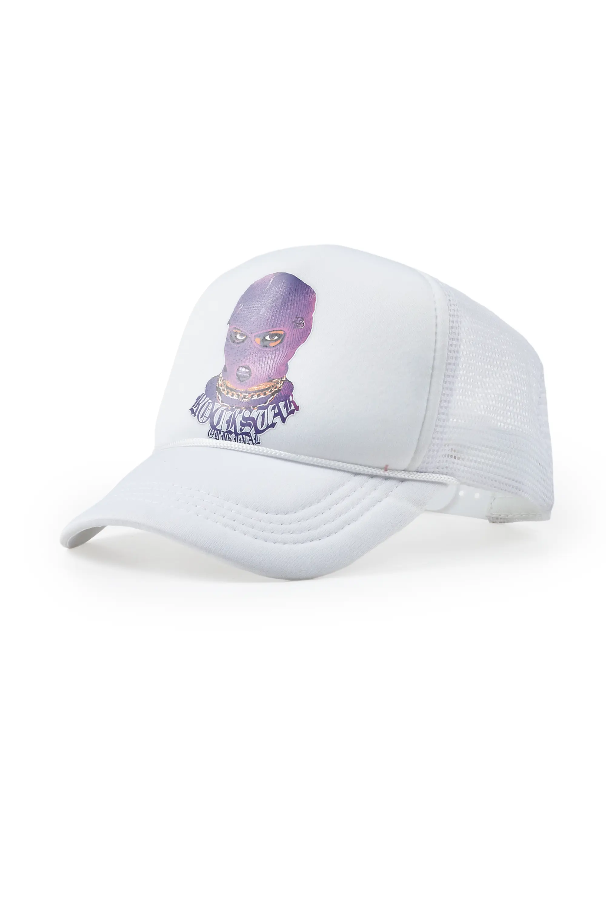 Girls Mura White Graphic Trucker Hat - Image 3