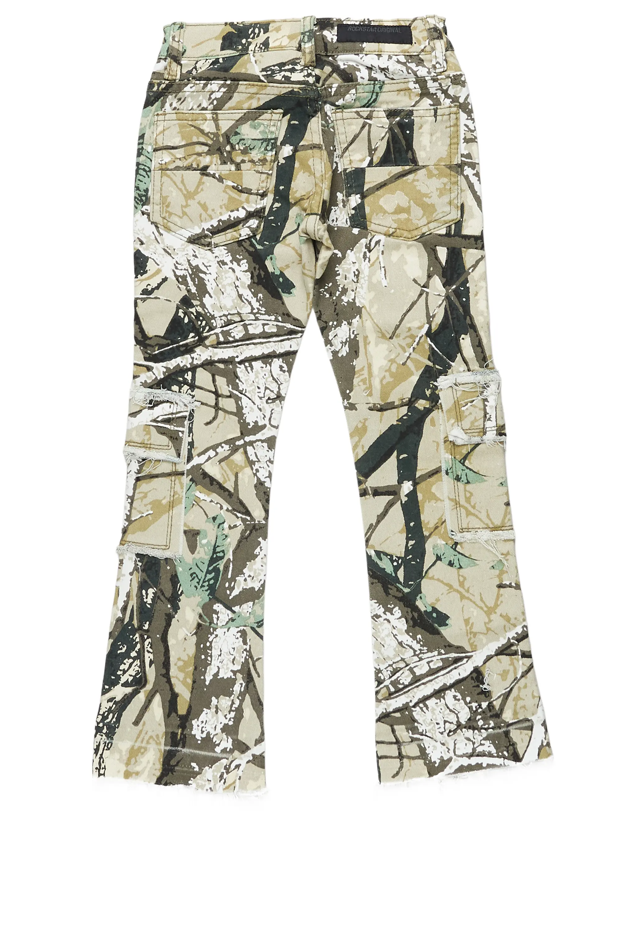 Boys Tyrell Tree Camo Stacked Flare Cargo Jean - Image 5