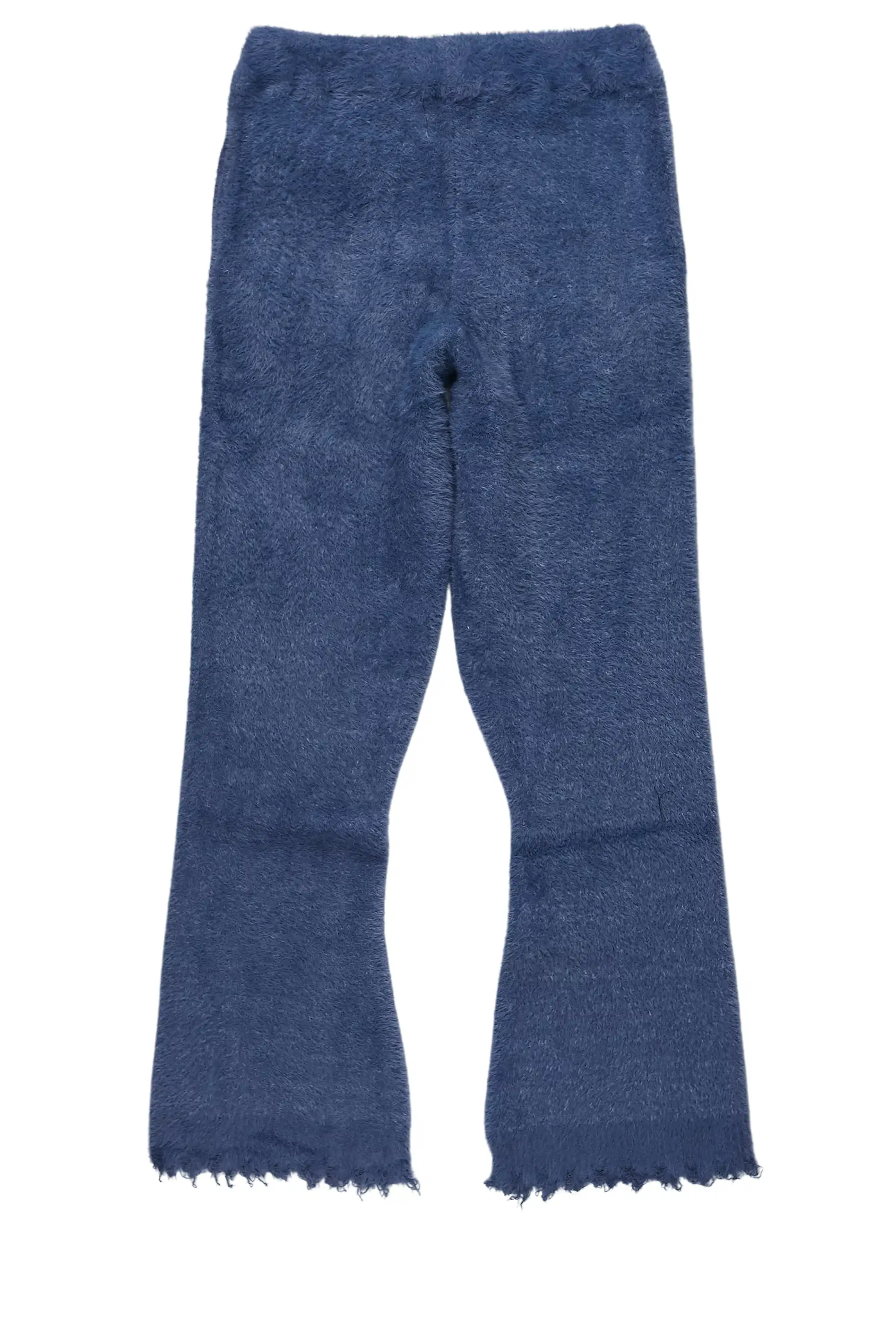 Boys Keve Navy Knitted Mohair Flare Sweat Pant - Image 7