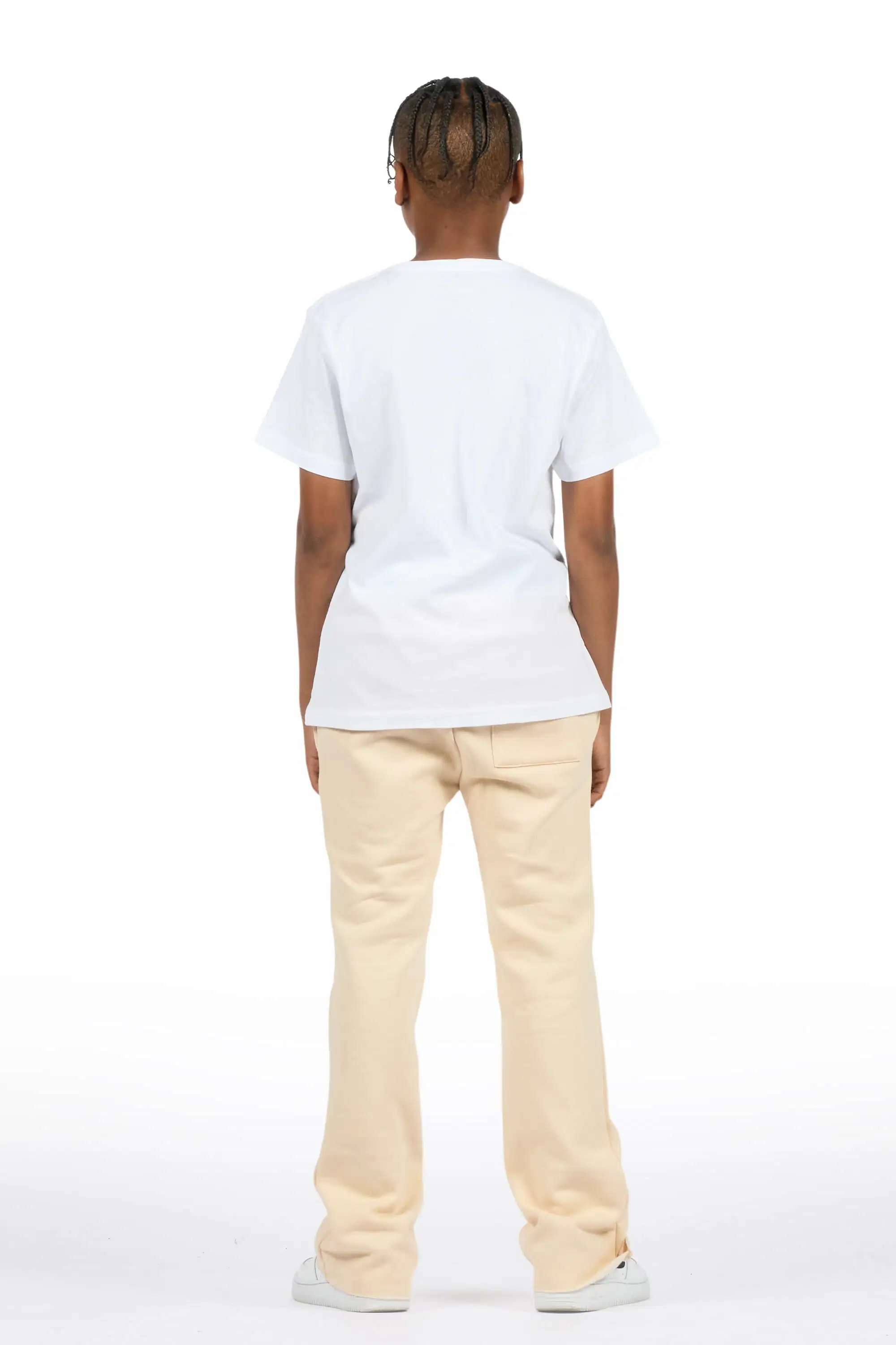Boys Alpine Beige Stacked Trackpant - Image 5