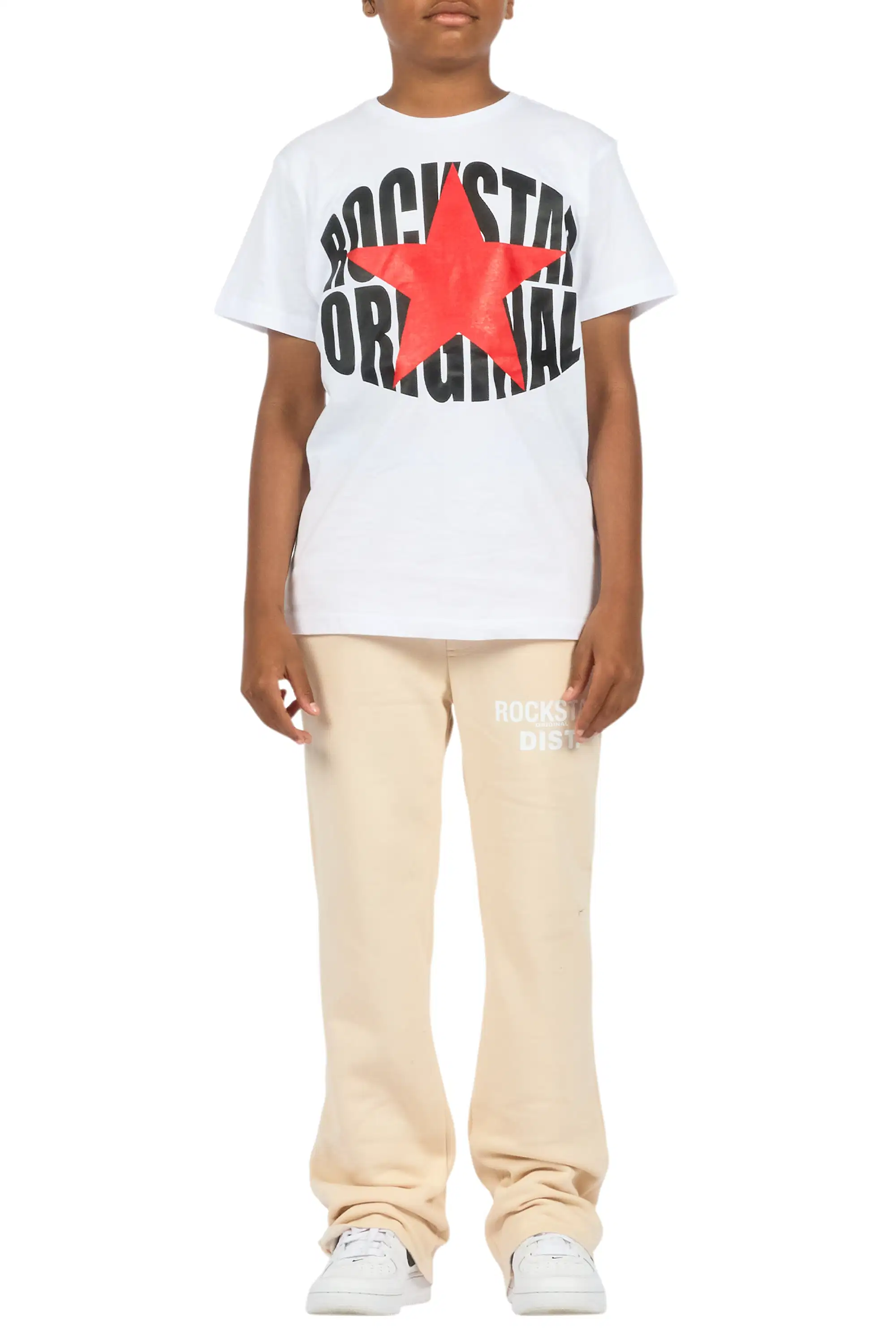 Boys Alpine Beige Stacked Trackpant - Image 9