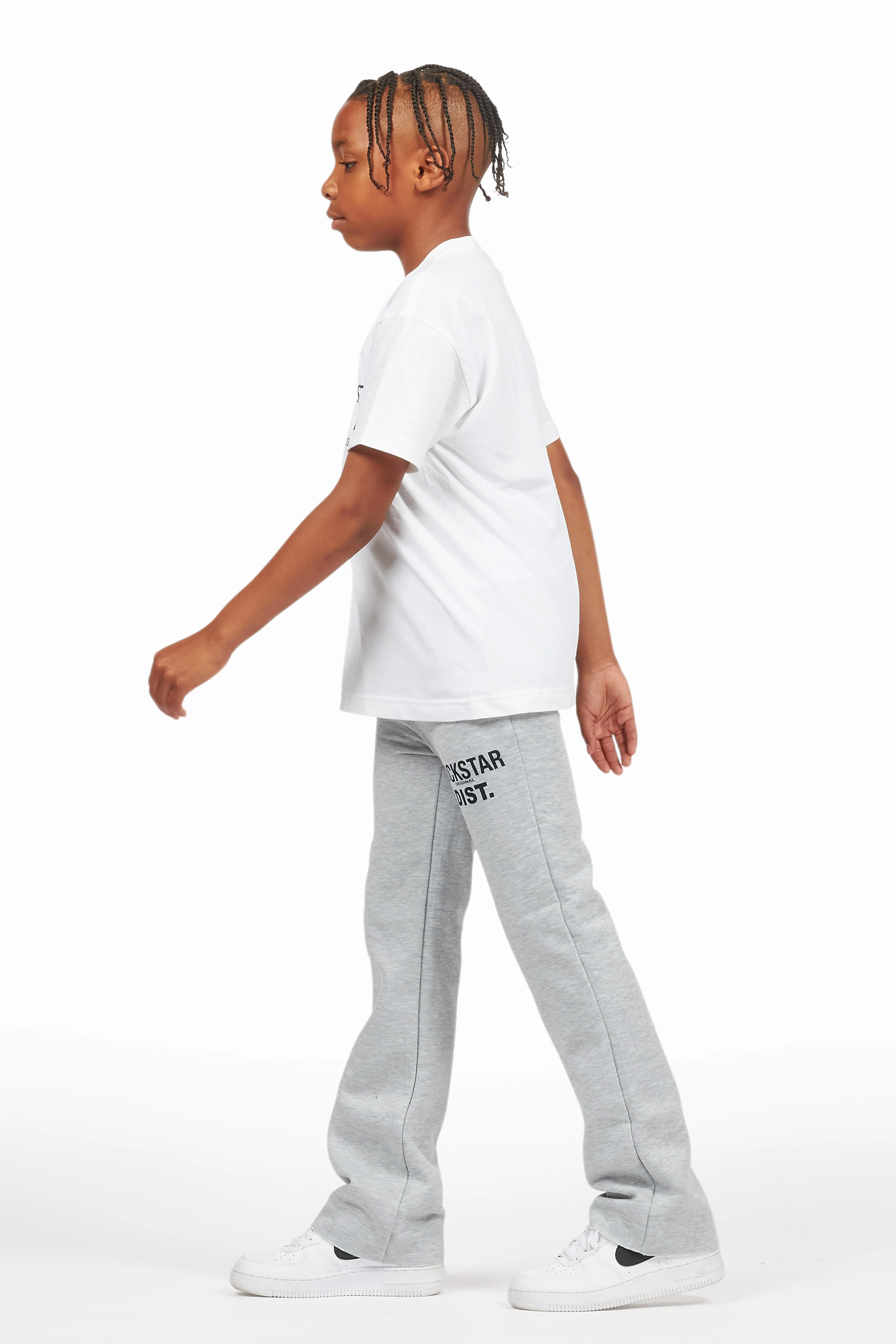 Boys Alpine Grey Stacked Trackpant - Image 6