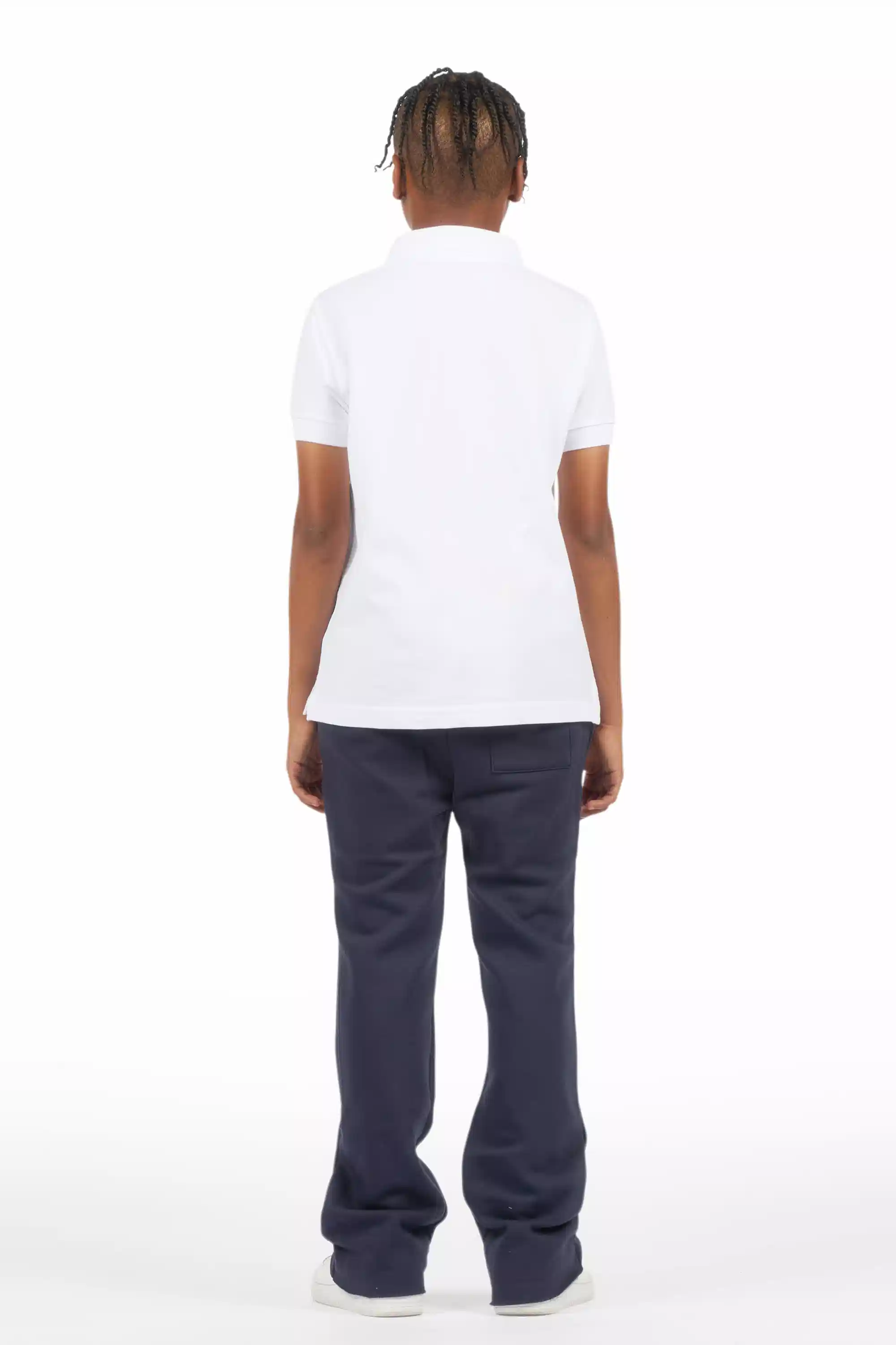 Boys Alpine Navy Stacked Trackpant - Image 5