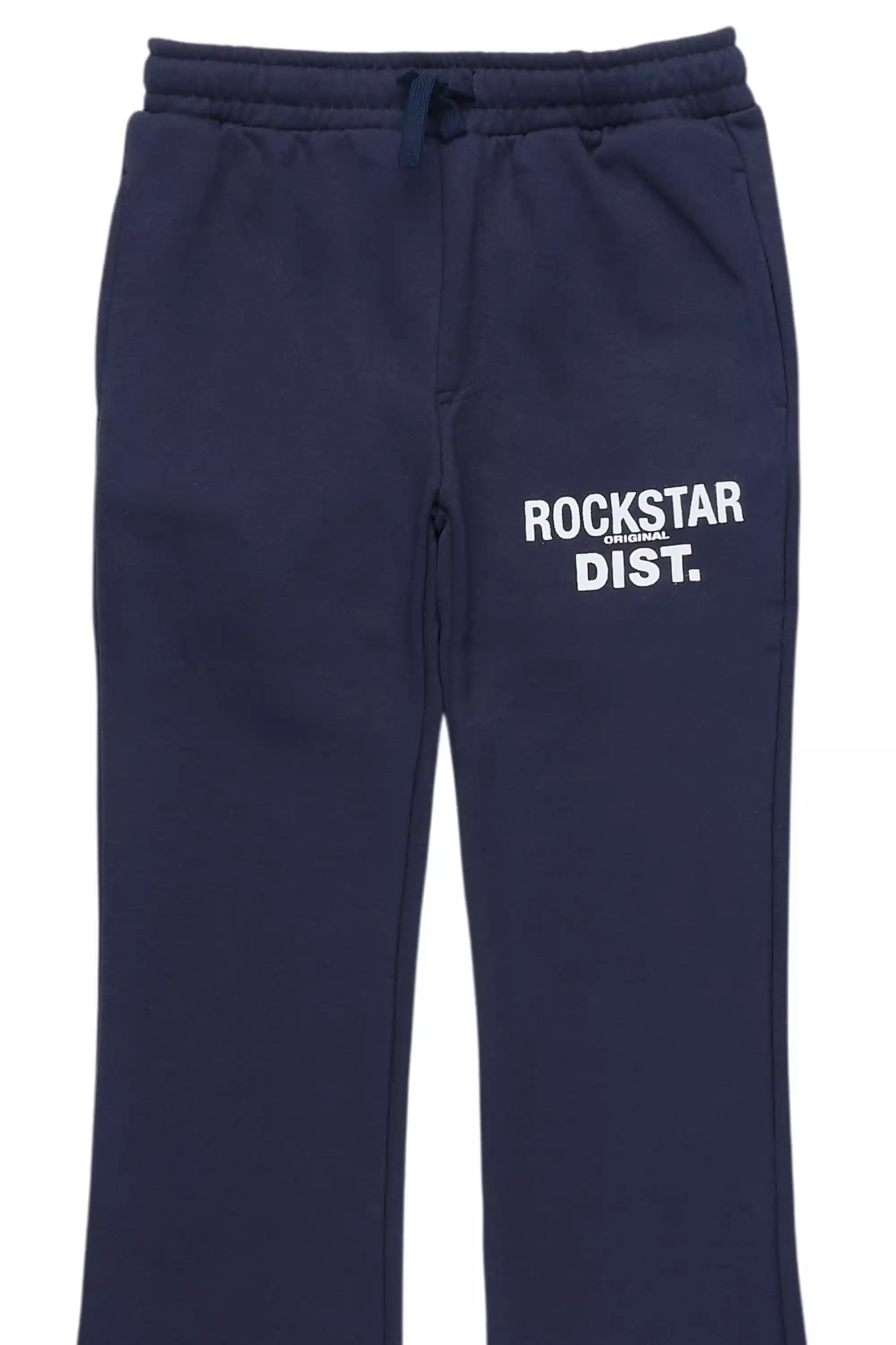 Boys Alpine Navy Stacked Trackpant - Image 7