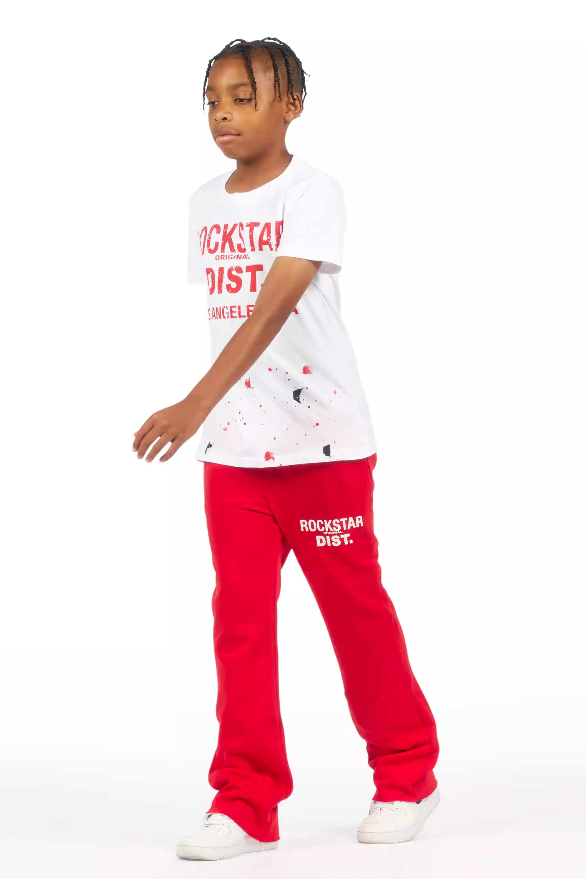 Boys Alpine Red Stacked Trackpant - Image 6