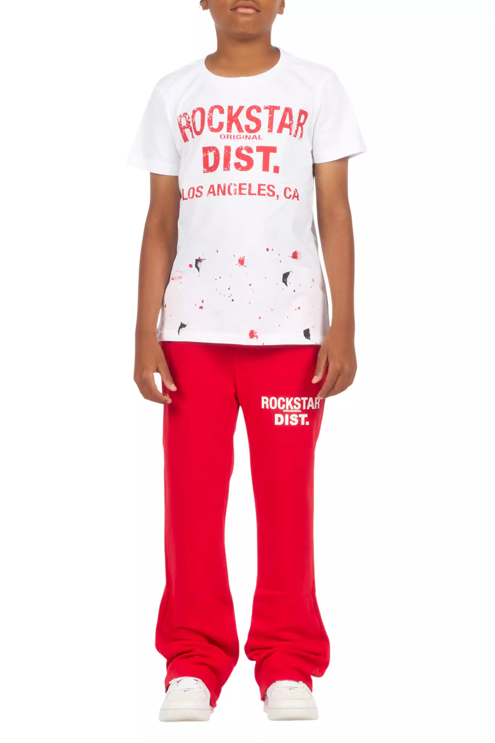 Boys Alpine Red Stacked Trackpant - Image 8