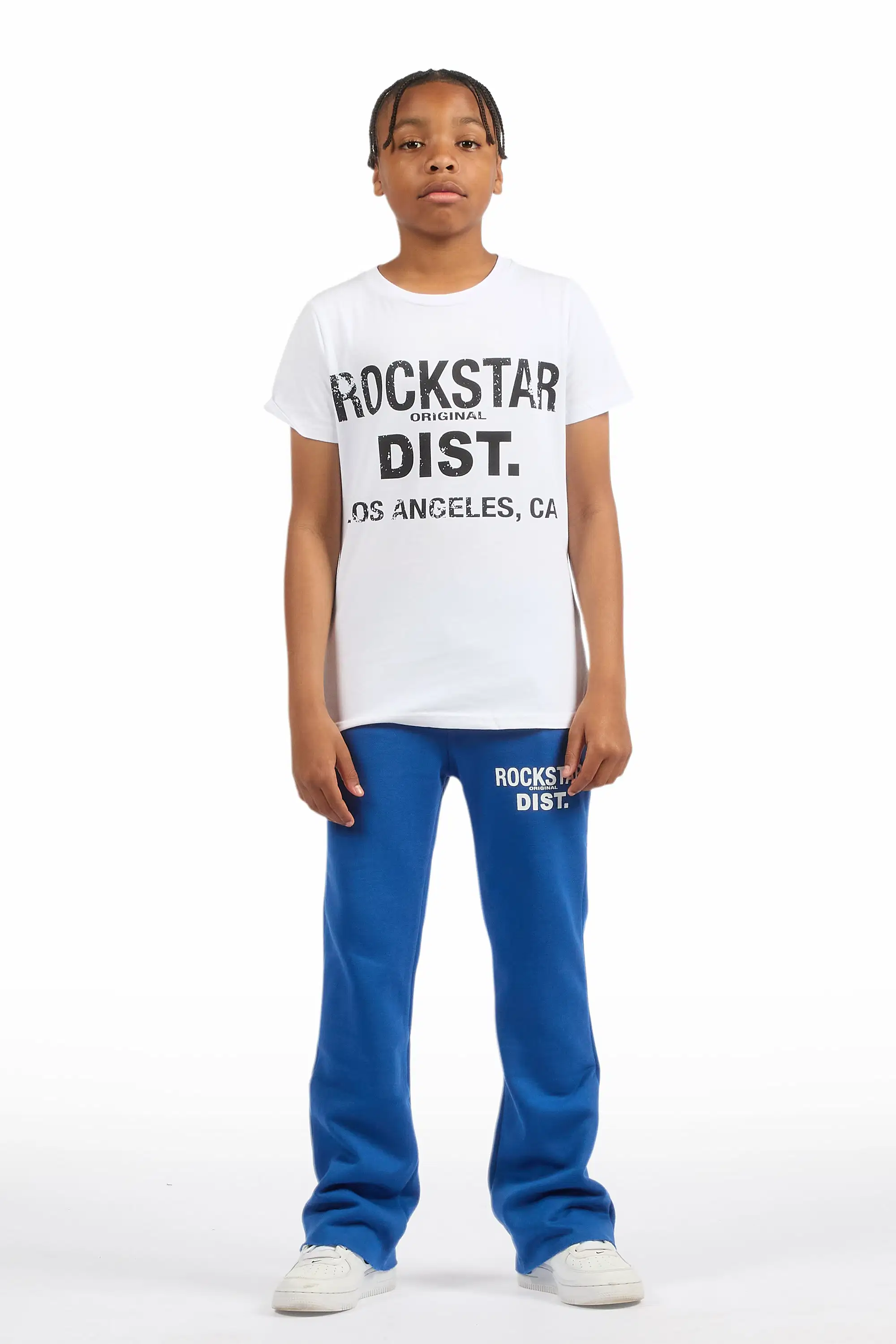 Boys Alpine Royal Blue Stacked Trackpant - Image 3