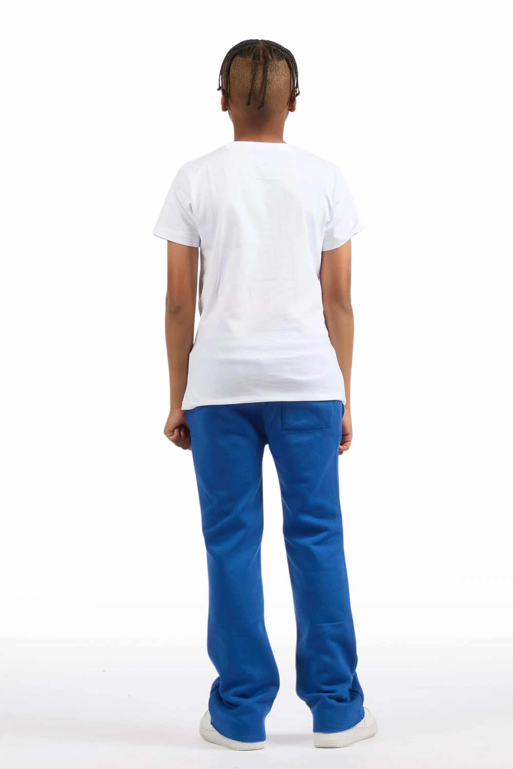 Boys Alpine Royal Blue Stacked Trackpant - Image 5