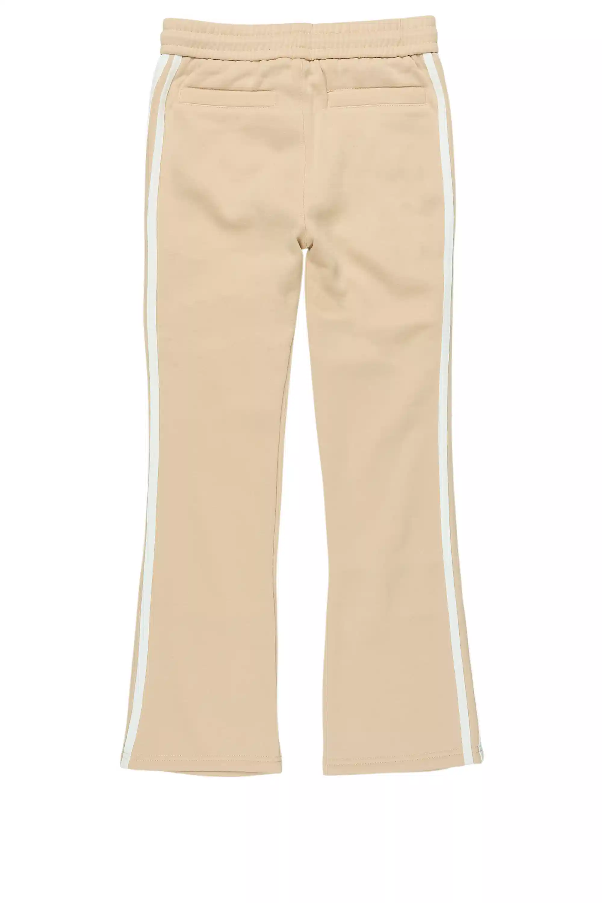 Boys Gerrit Beige Stacked Baggy Track Pant - Image 10