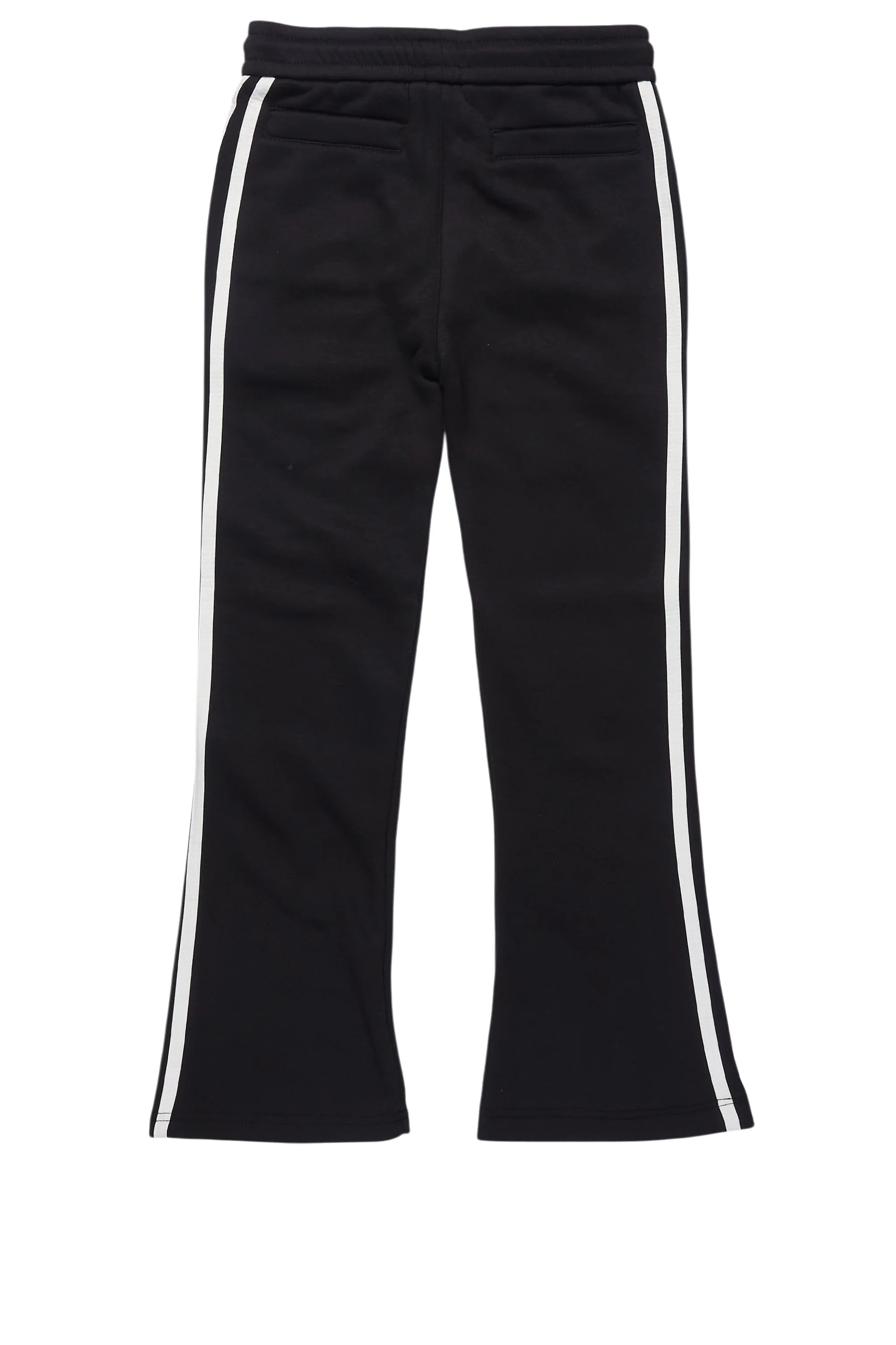 Boys Gerrit Black Stacked Baggy Track Pant - Image 8