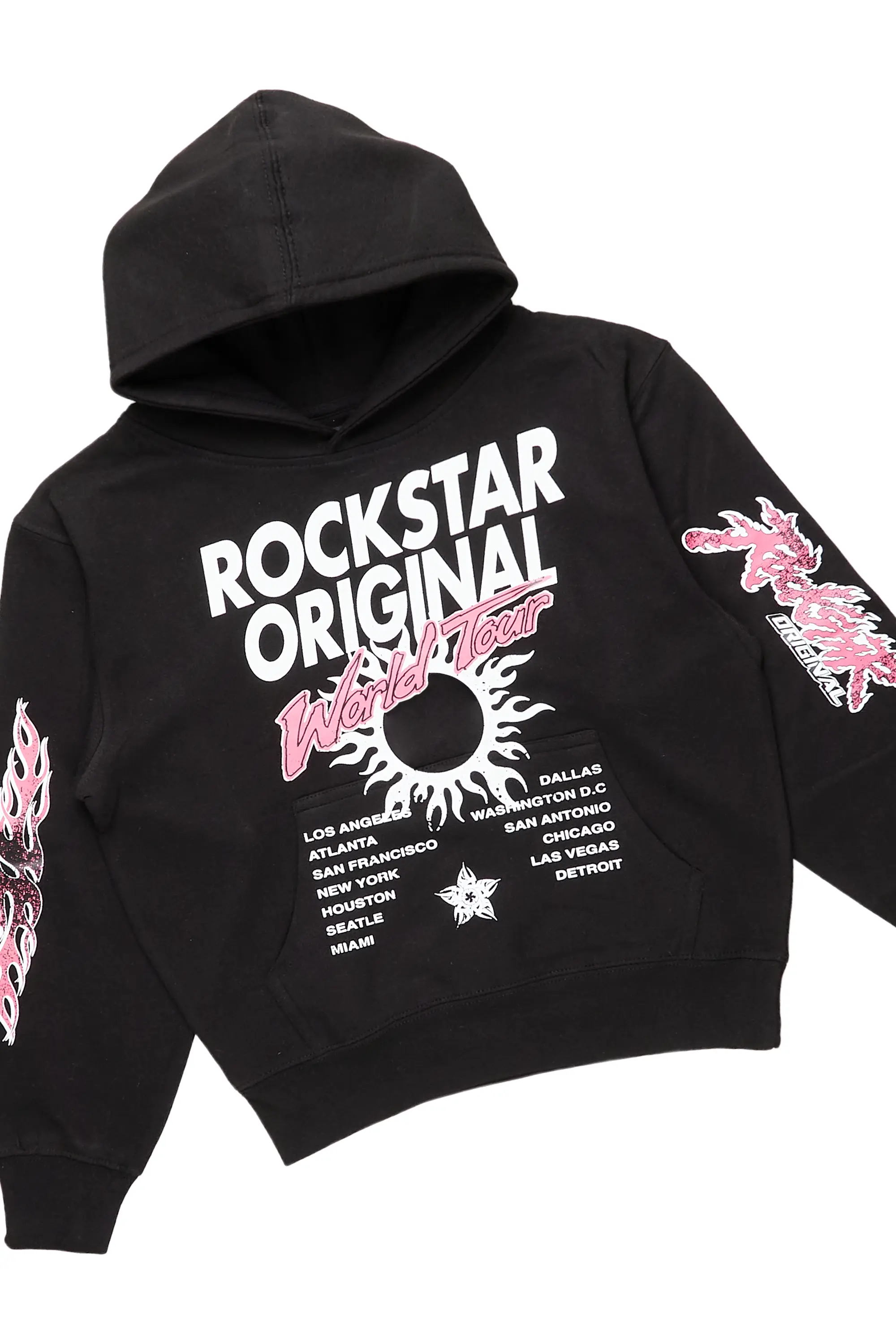 Boys Ernesto Black Hoodie Track Pant Set - Image 3