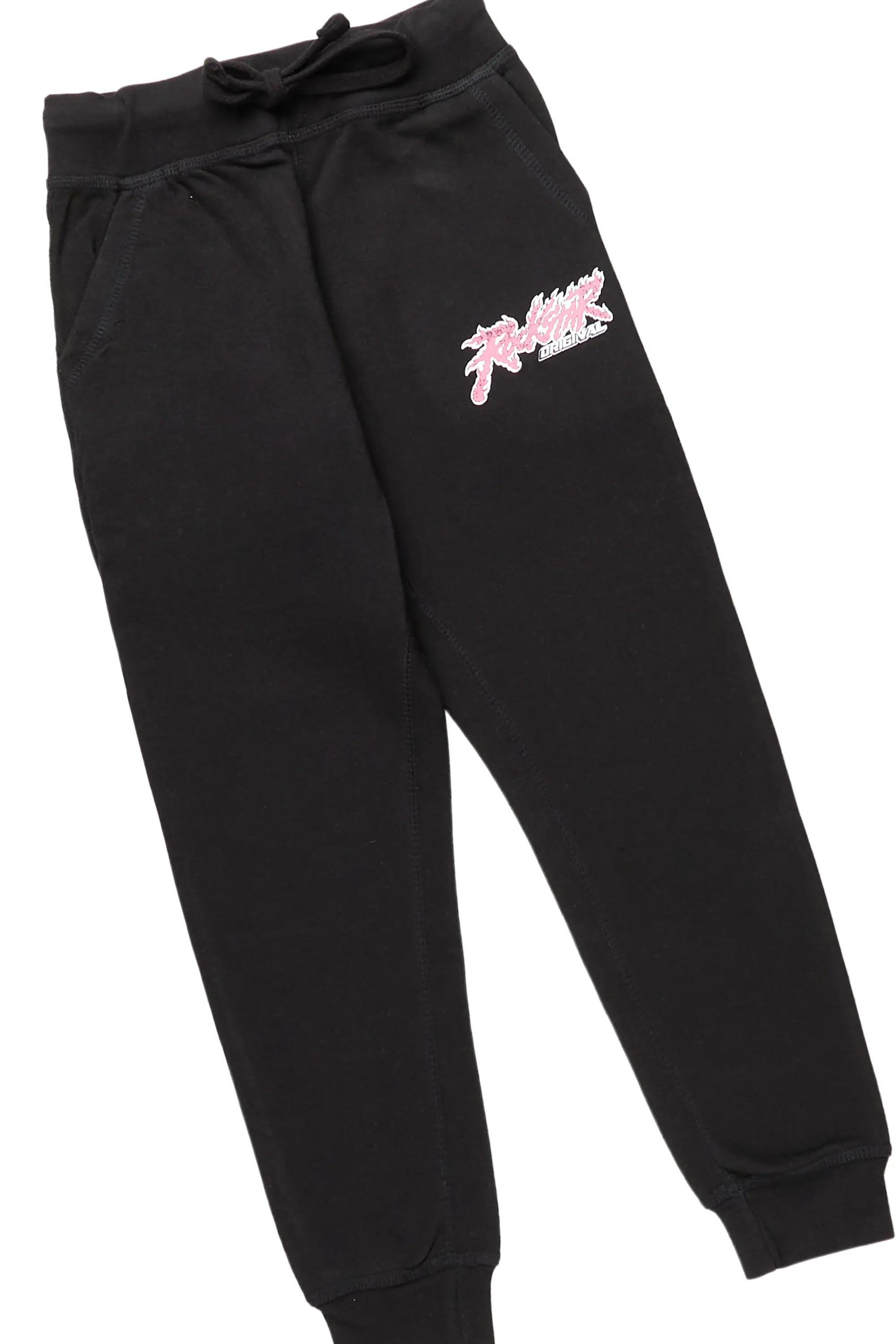Boys Ernesto Black Hoodie Track Pant Set - Image 4