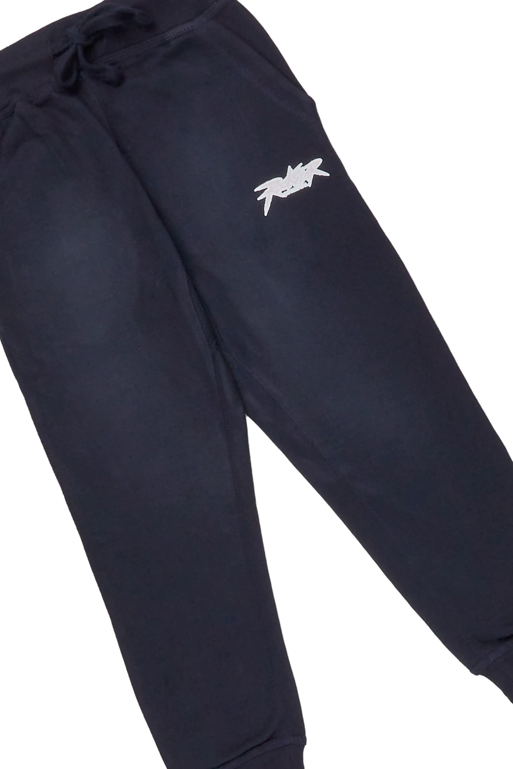 Boys Race Navy Hoodie Track Pant Set - Image 4