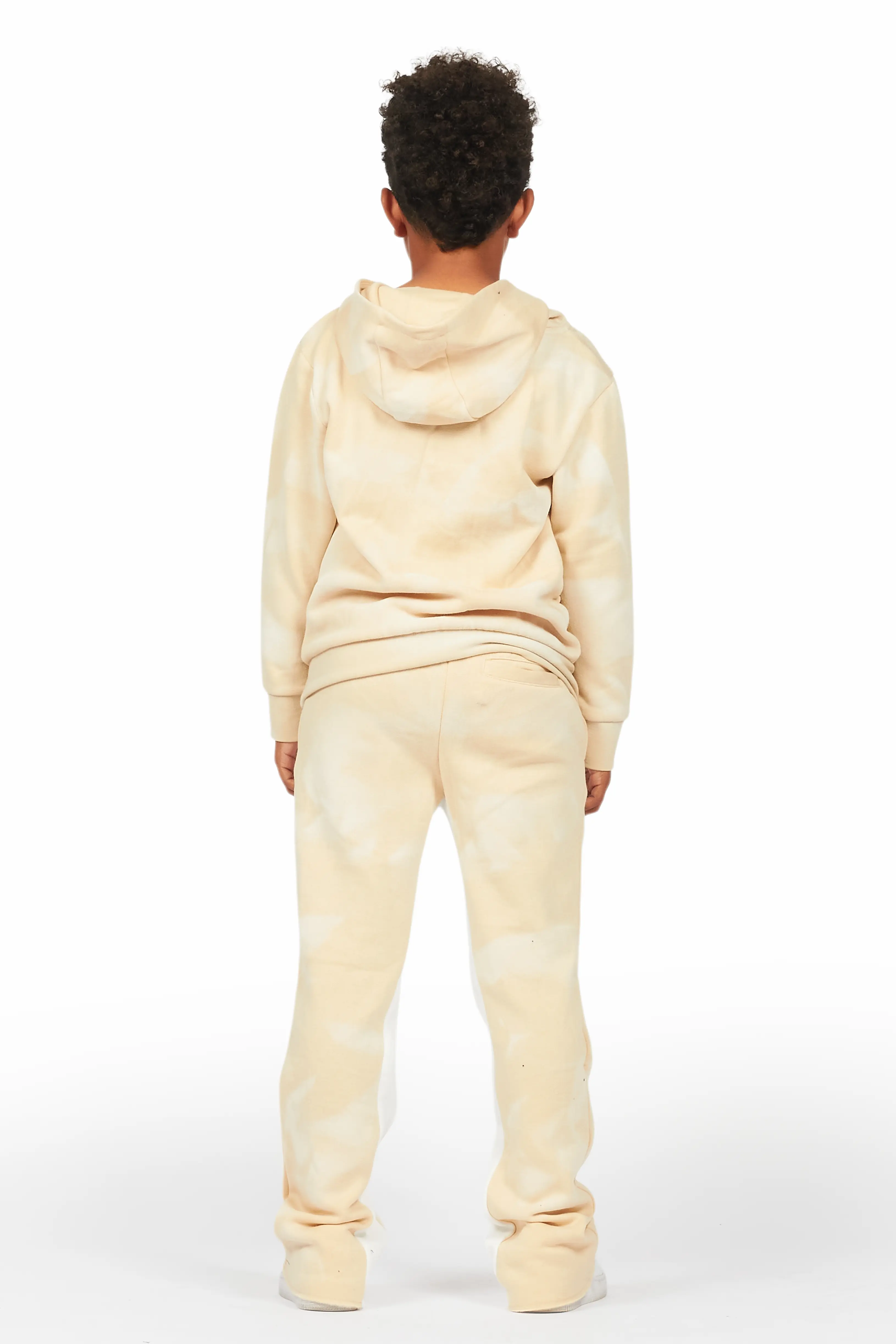 Boys Nelly Beige Baggy Fit Track Set - Image 4
