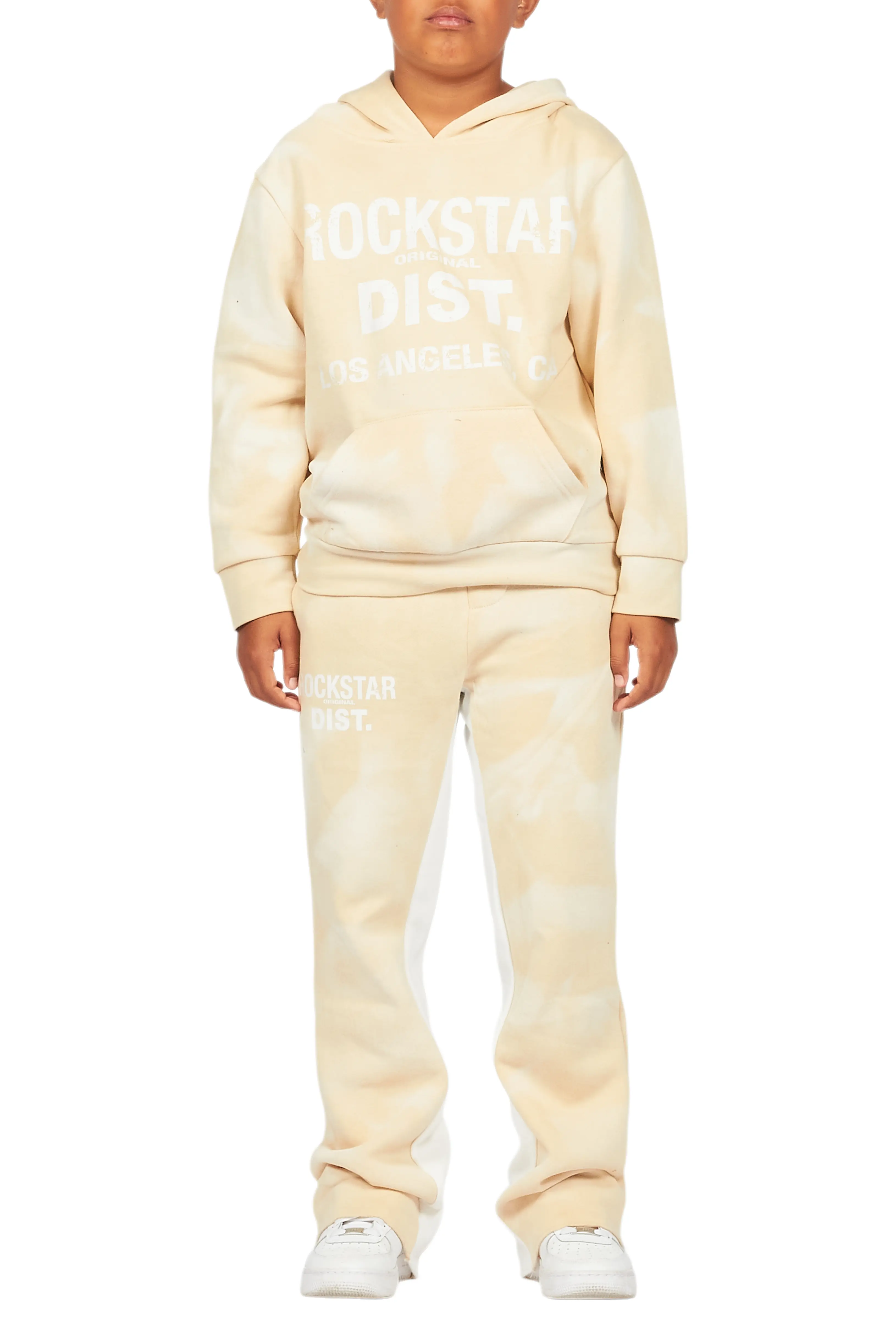 Boys Nelly Beige Baggy Fit Track Set - Image 8
