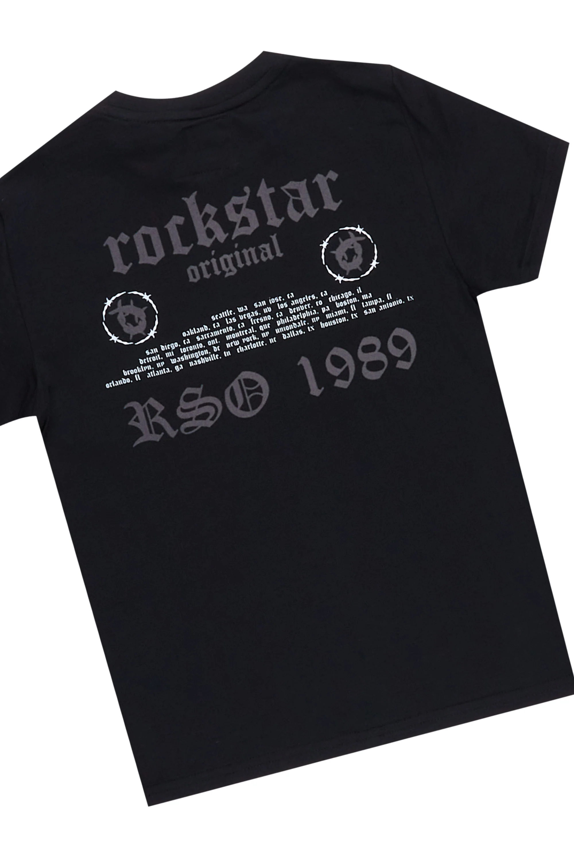 Boys Corey Short Set- Black - Image 3