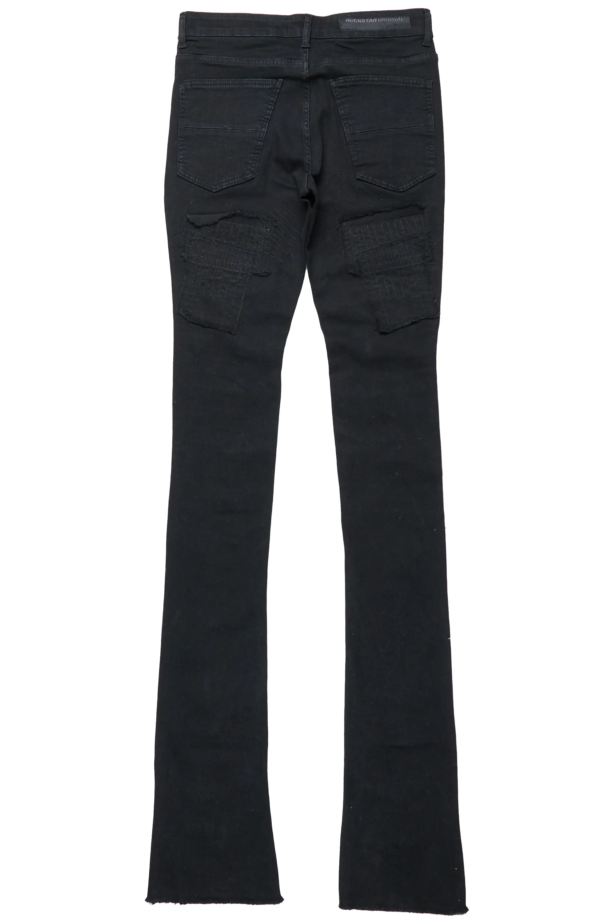 Camden Jet Black Super Stacked Flare Jean - Image 5