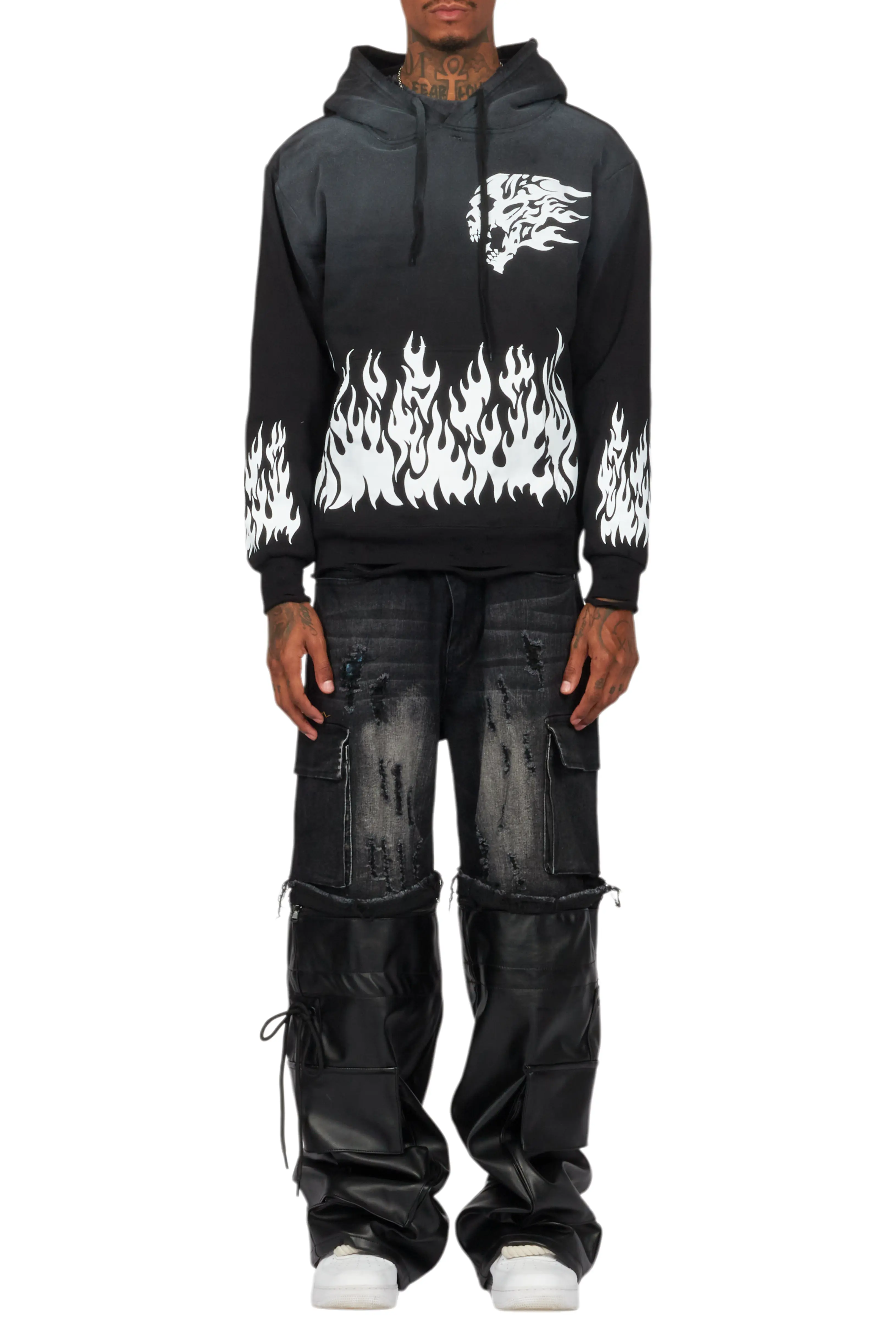 Bubble Black Graphic Hoodie - Image 10