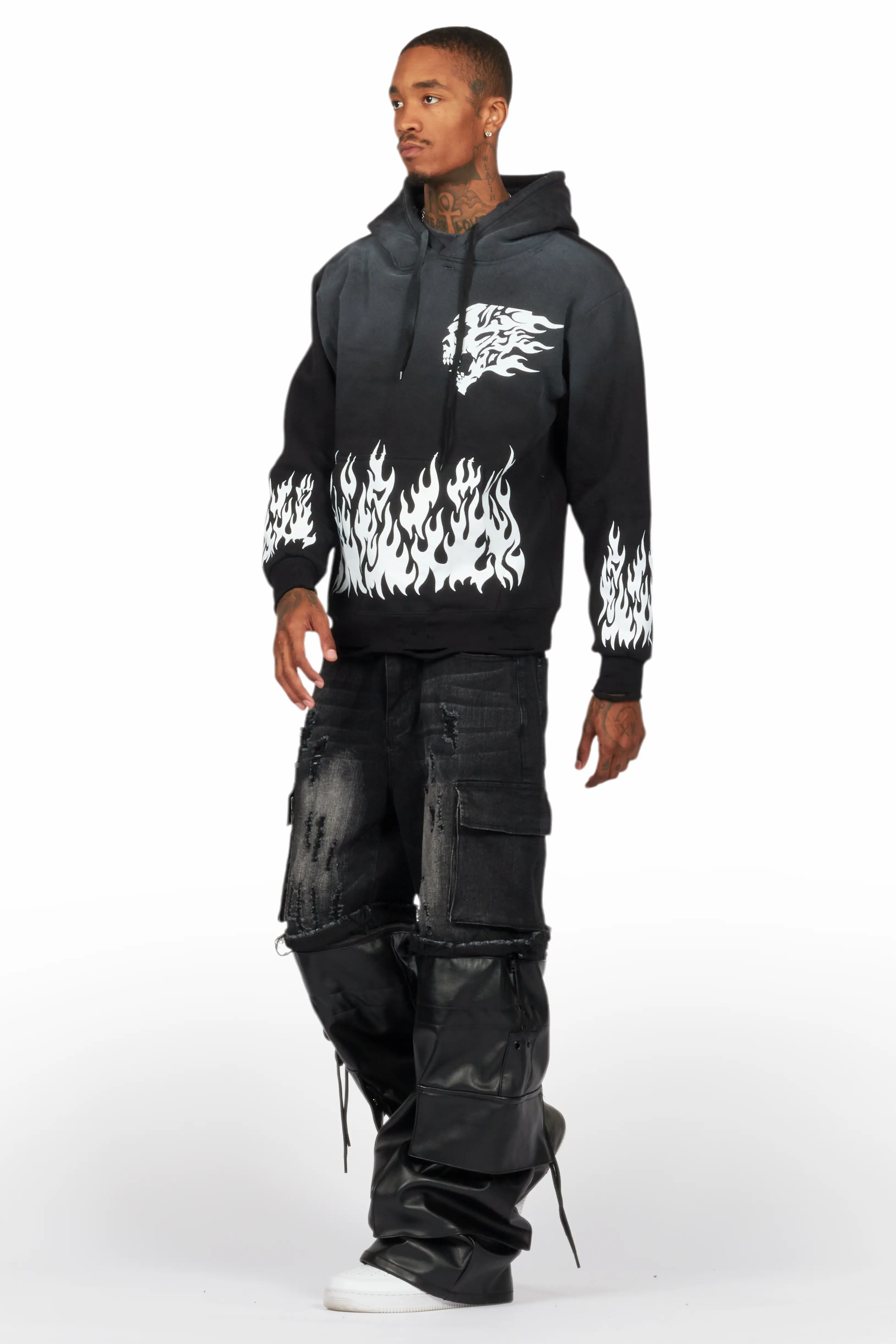 Bubble Black Graphic Hoodie - Image 5