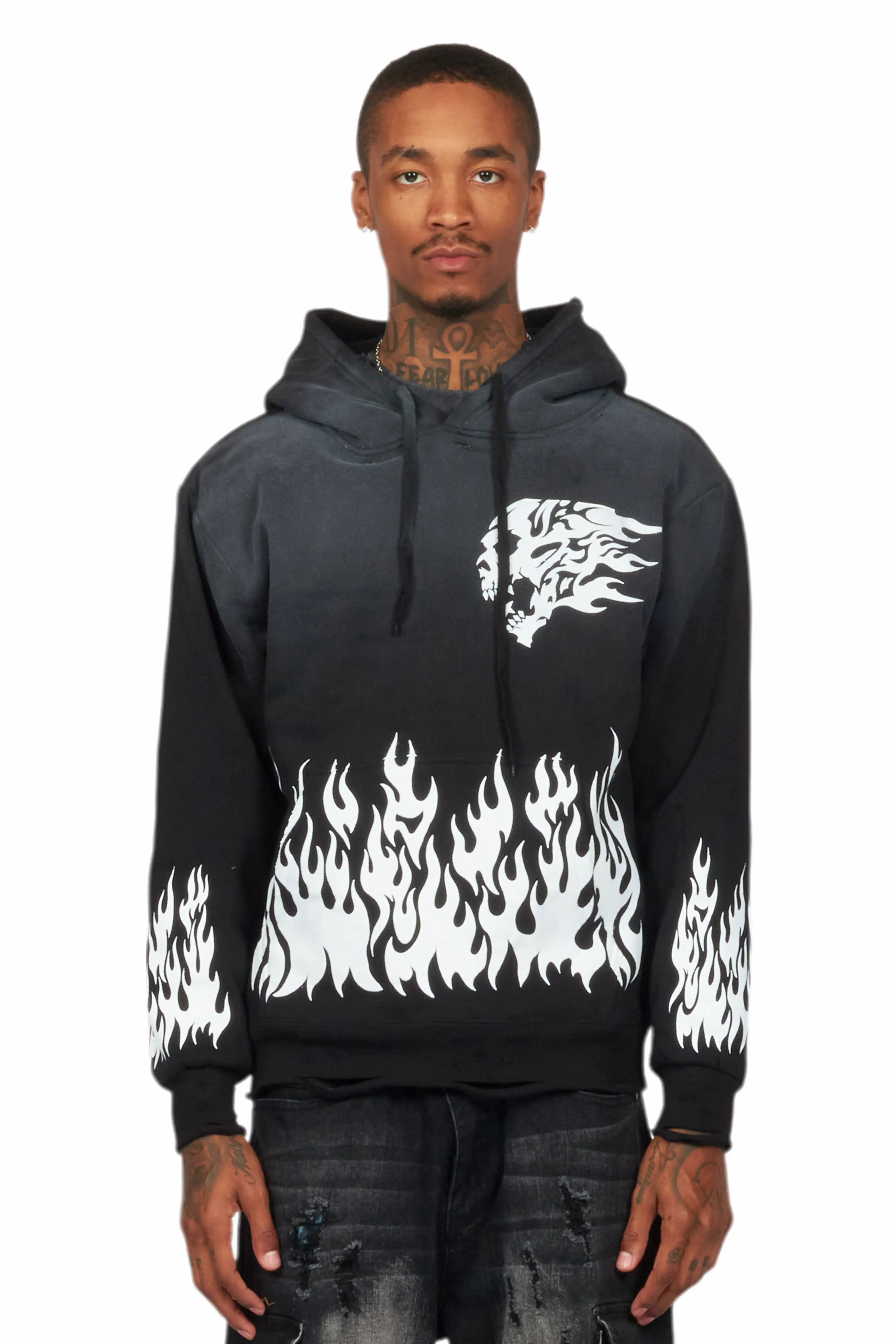 Bubble Black Graphic Hoodie - Image 8