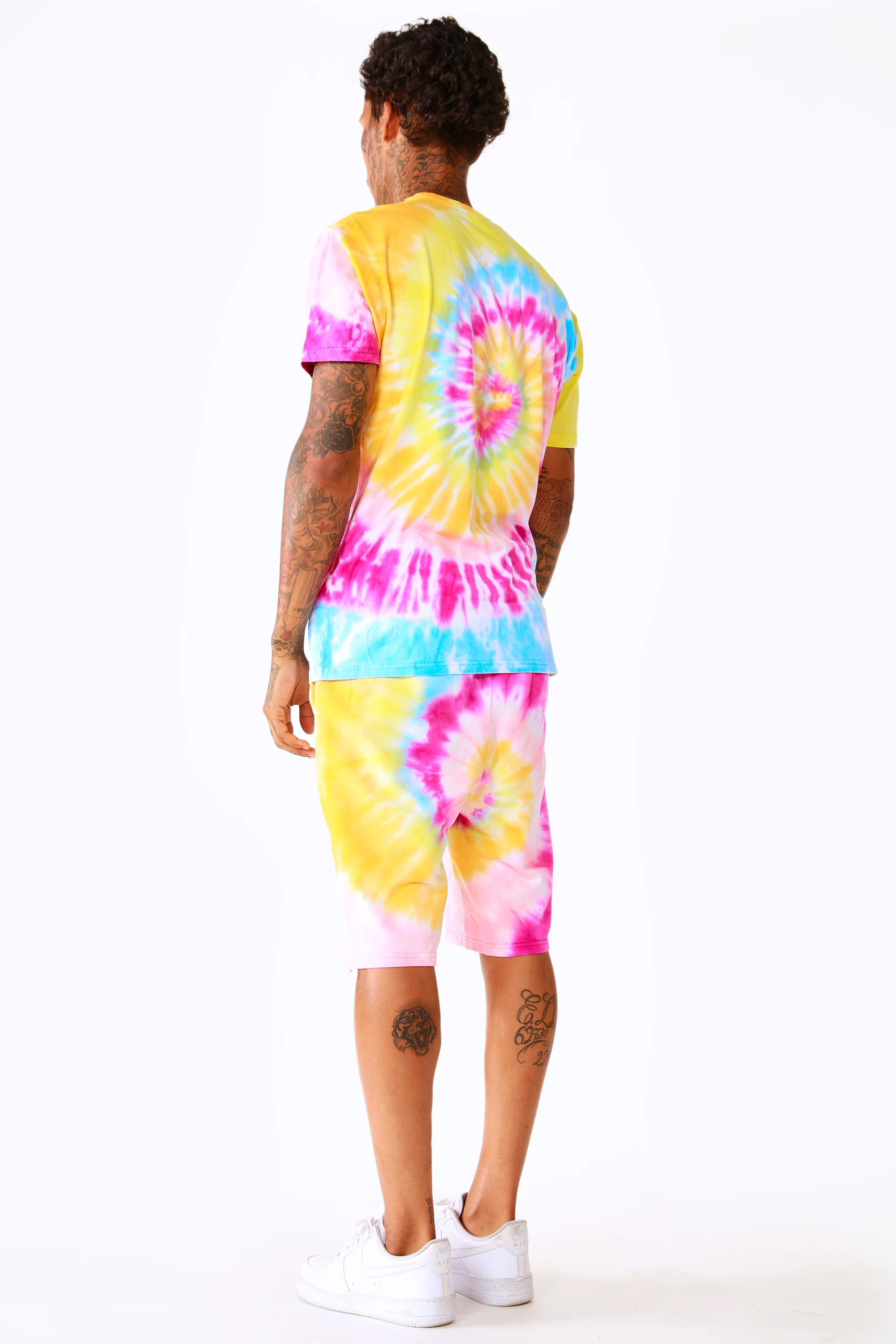 Kyler Tie Dye Short Set-Org/Pink - Image 15