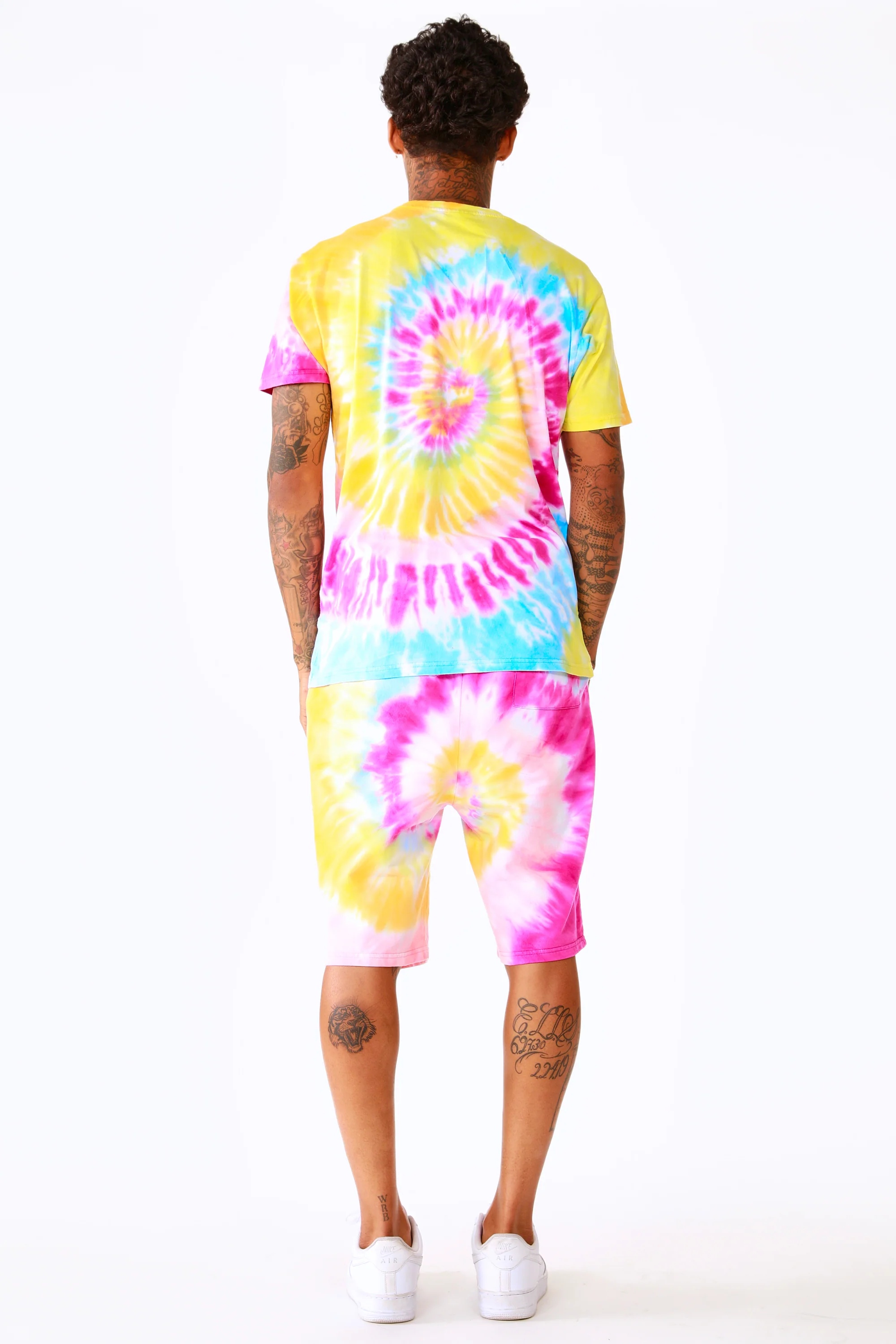 Kyler Tie Dye Short Set-Org/Pink - Image 16