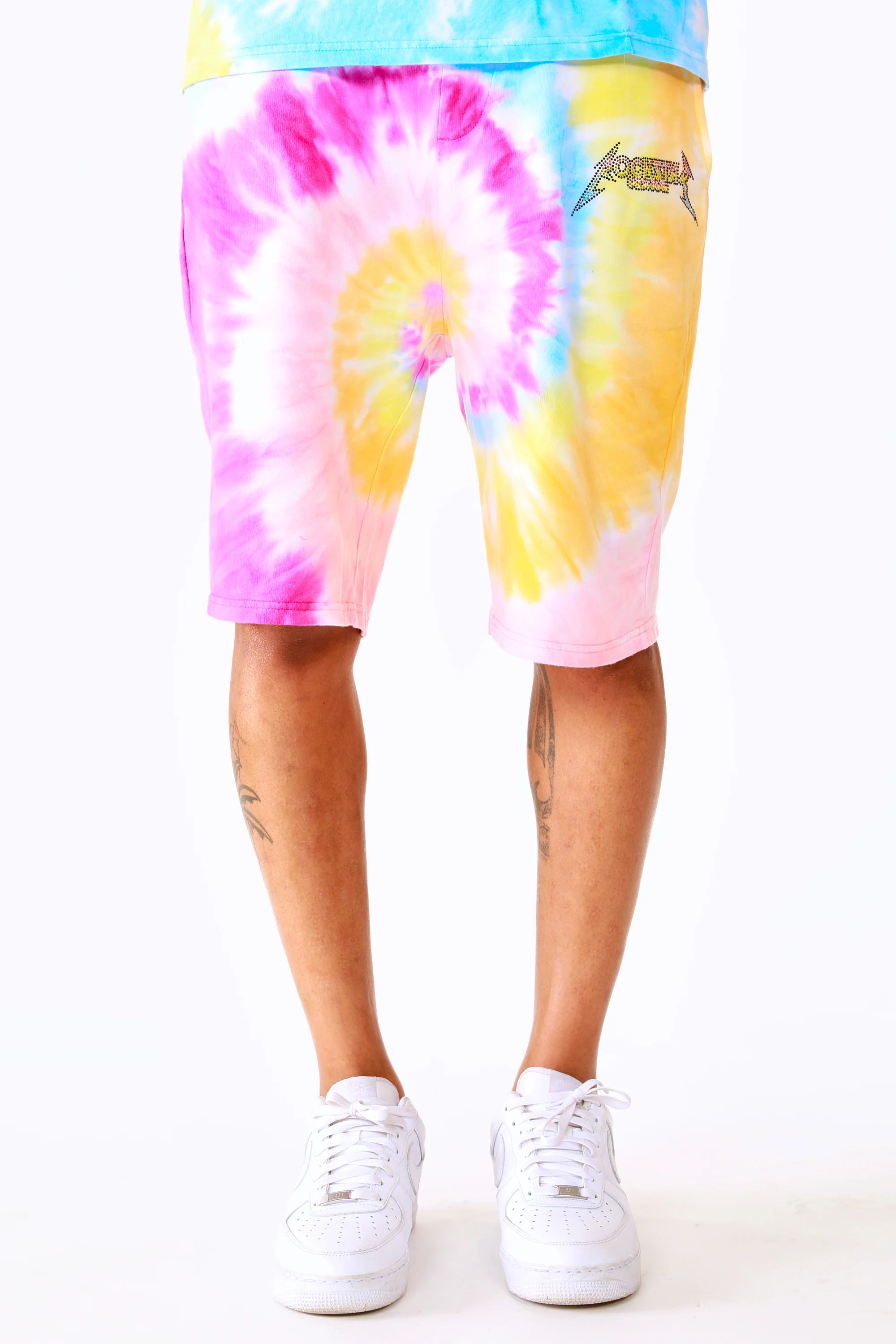 Kyler Tie Dye Short Set-Org/Pink - Image 8