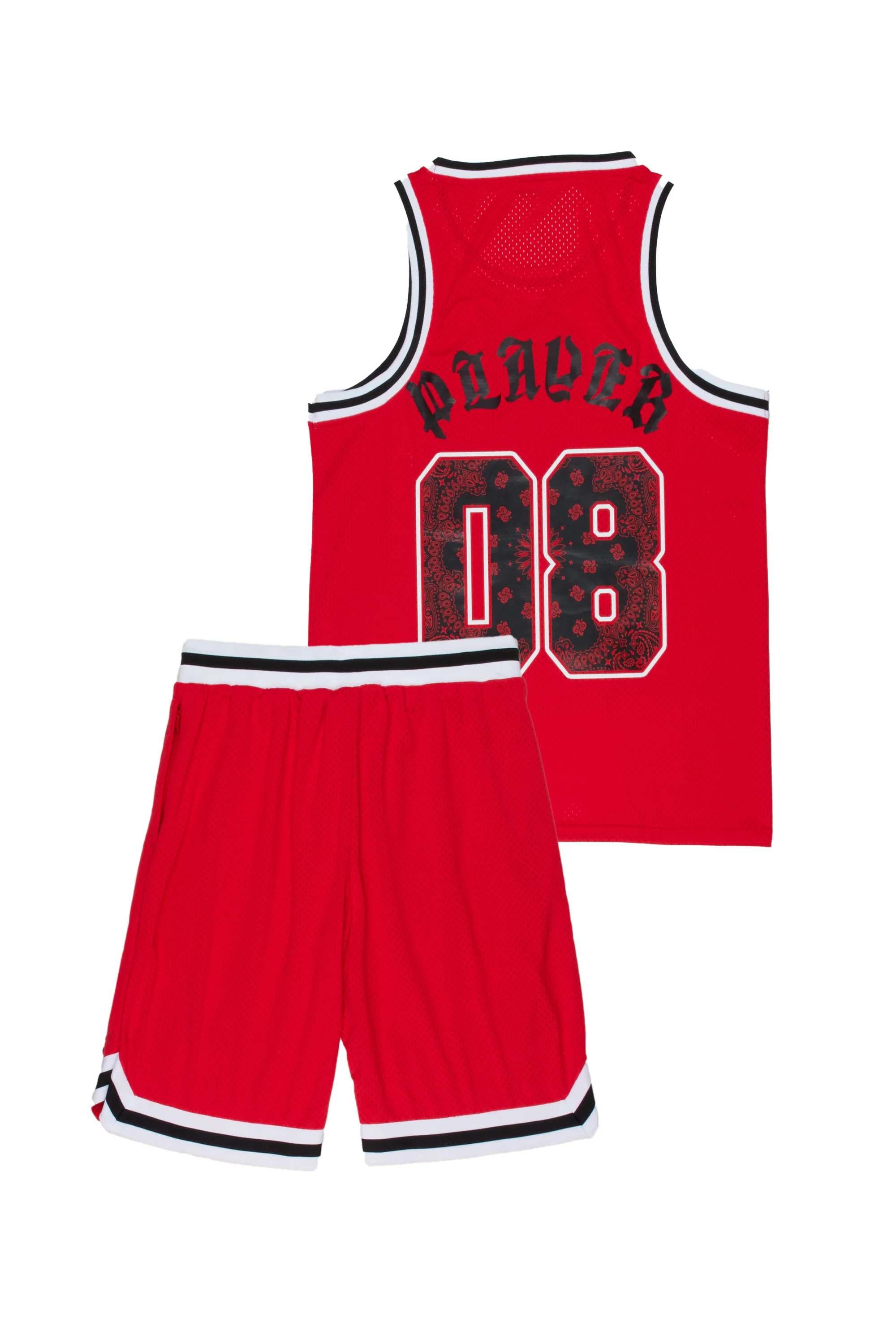 Thorias Jersey/Short Set-Red - Image 4