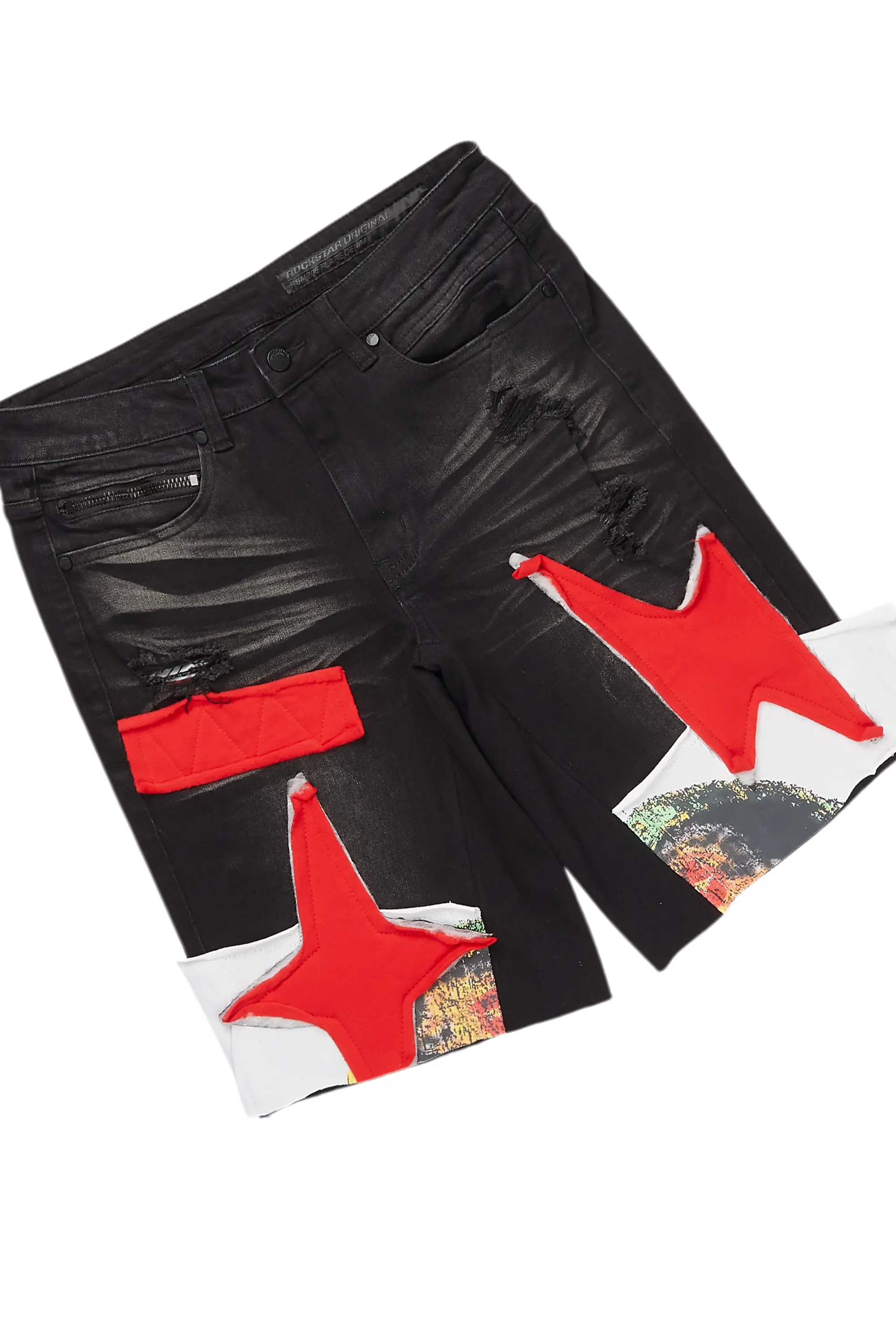 Brett Black T-Shirt/Denim Short Set - Image 9