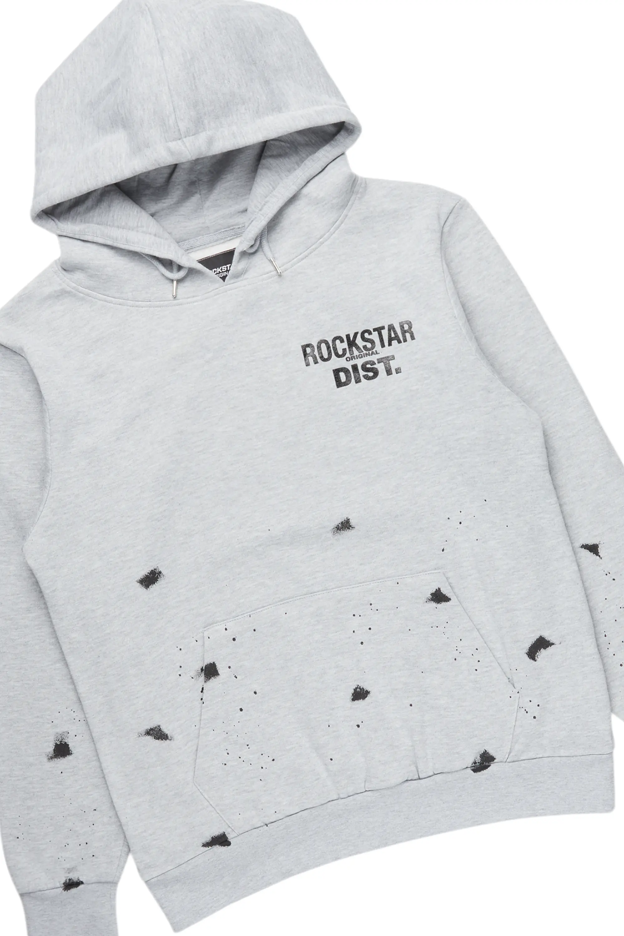 Raffer Grey/White Hoodie/Stacked Flare Pant Set - Image 3