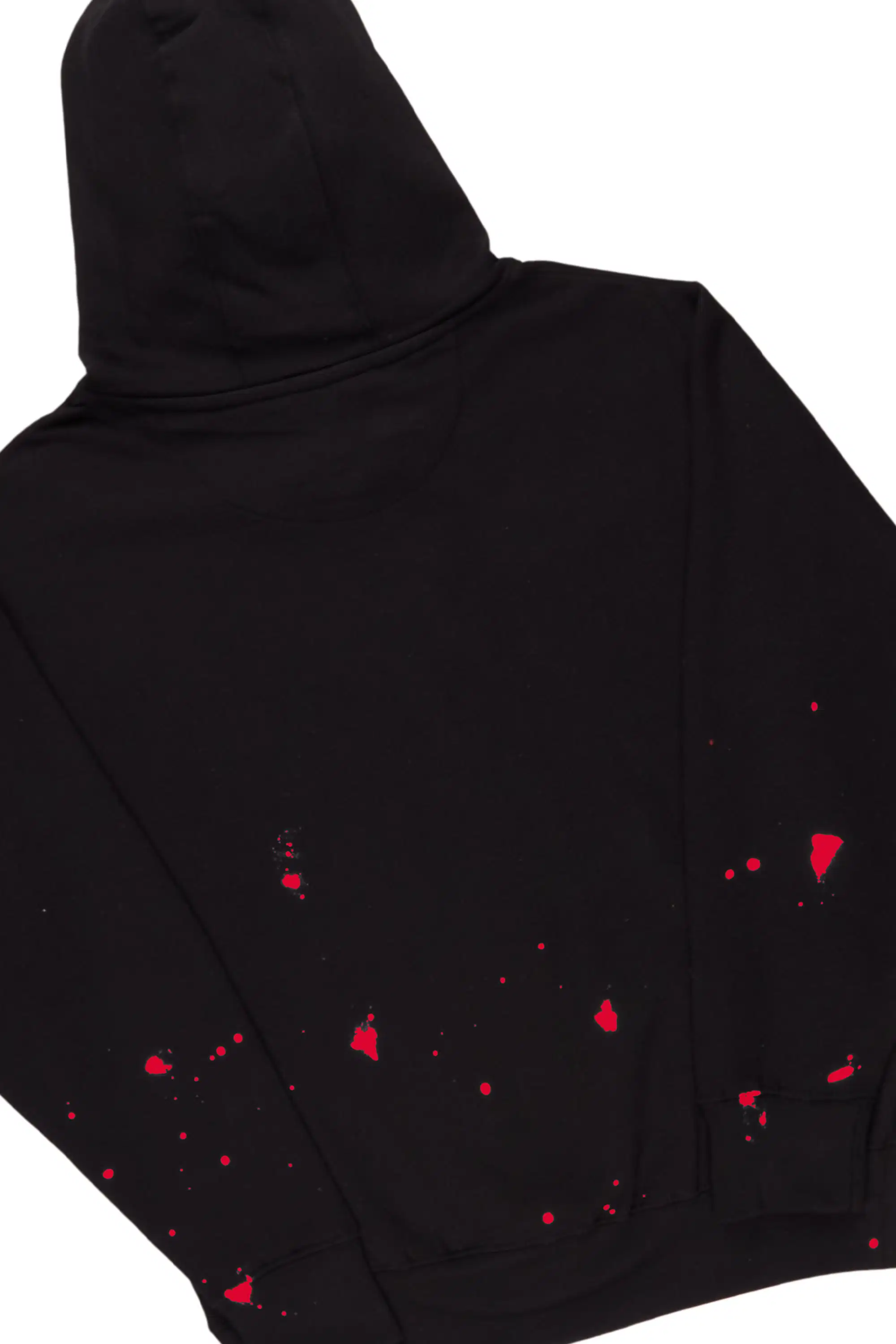 Raffer Black/Red Hoodie/Stacked Flare Pant Set - Image 7