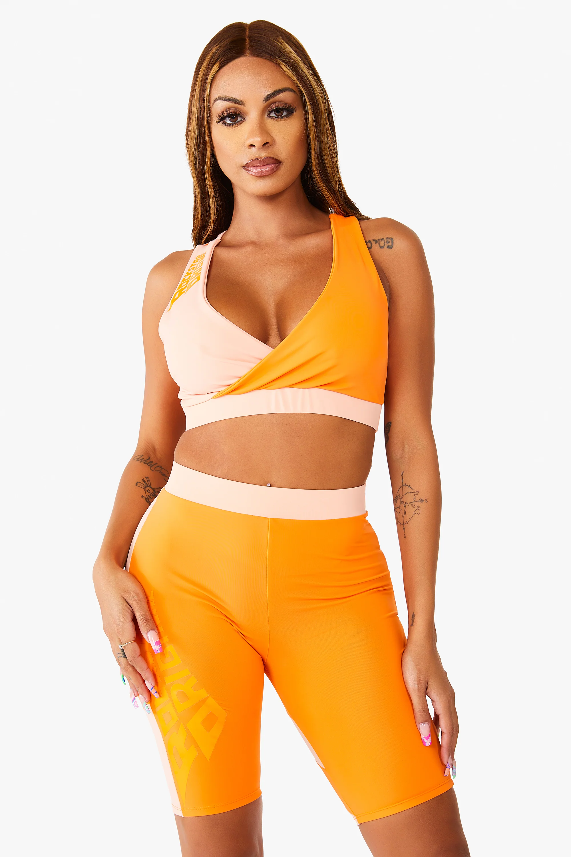 Bianca Active Biker Set - Orange - Image 4