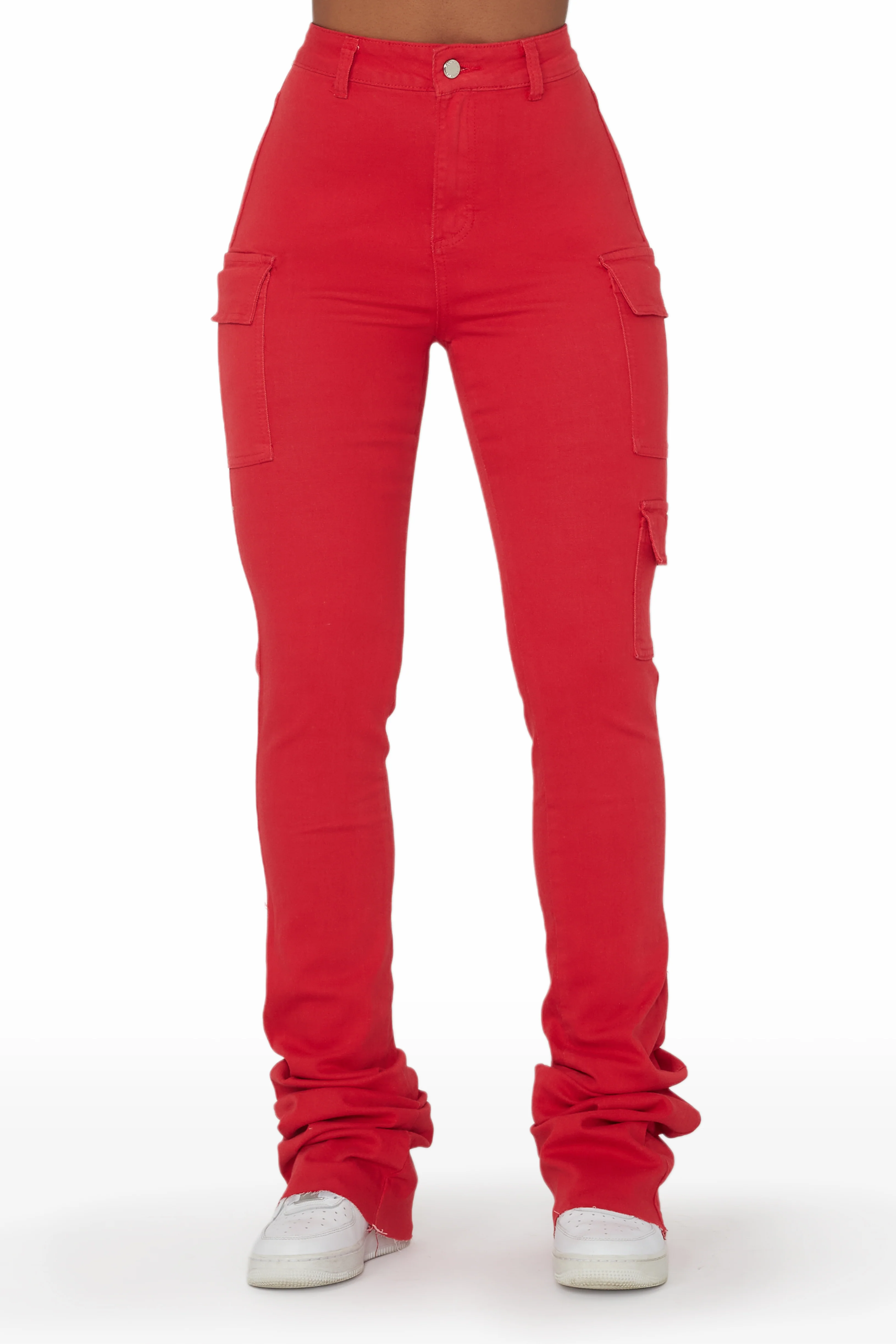 Vixen Red Cargo Super Stacked Jean - Image 4