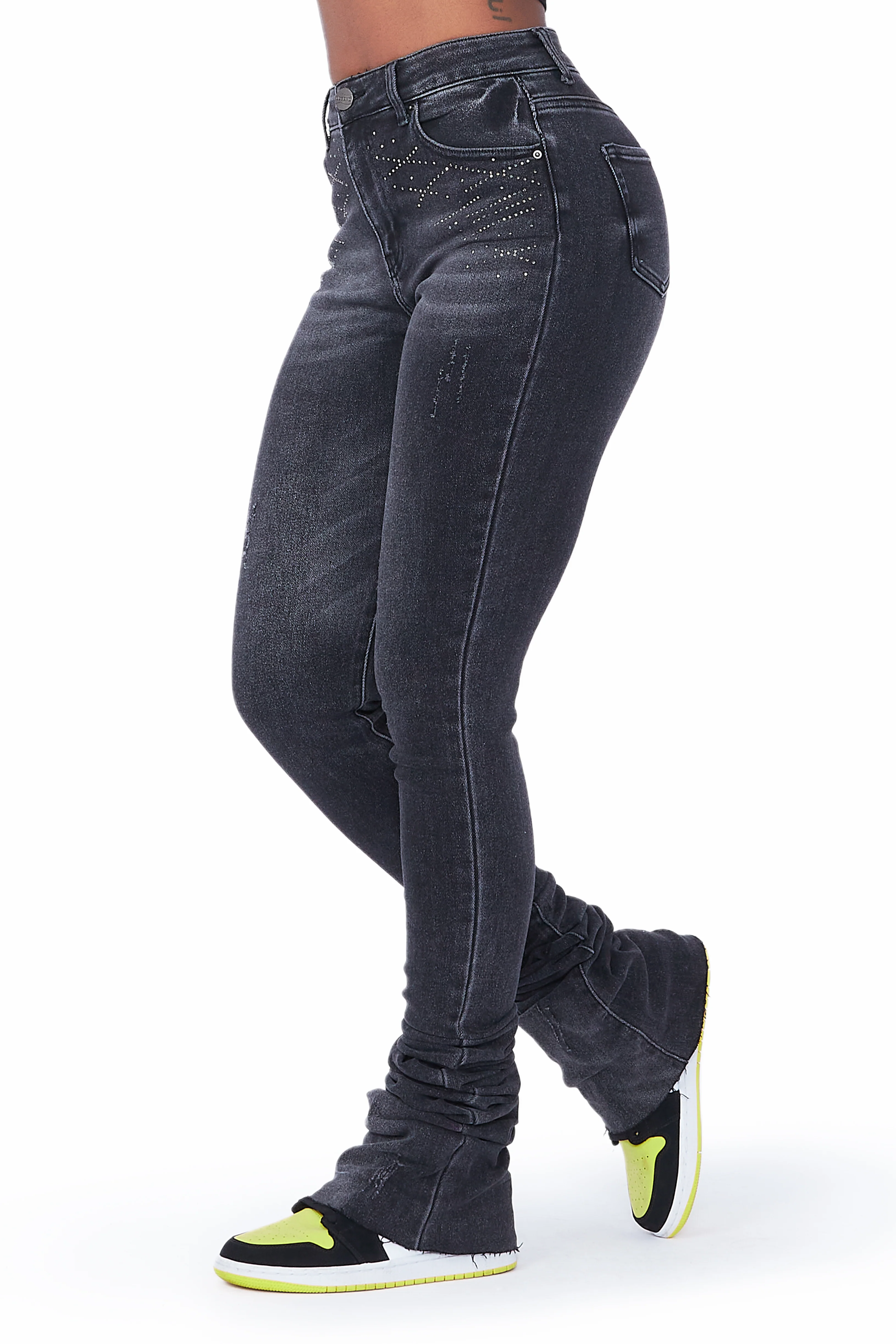 Jayleen Black Super Stacked Jean - Image 4