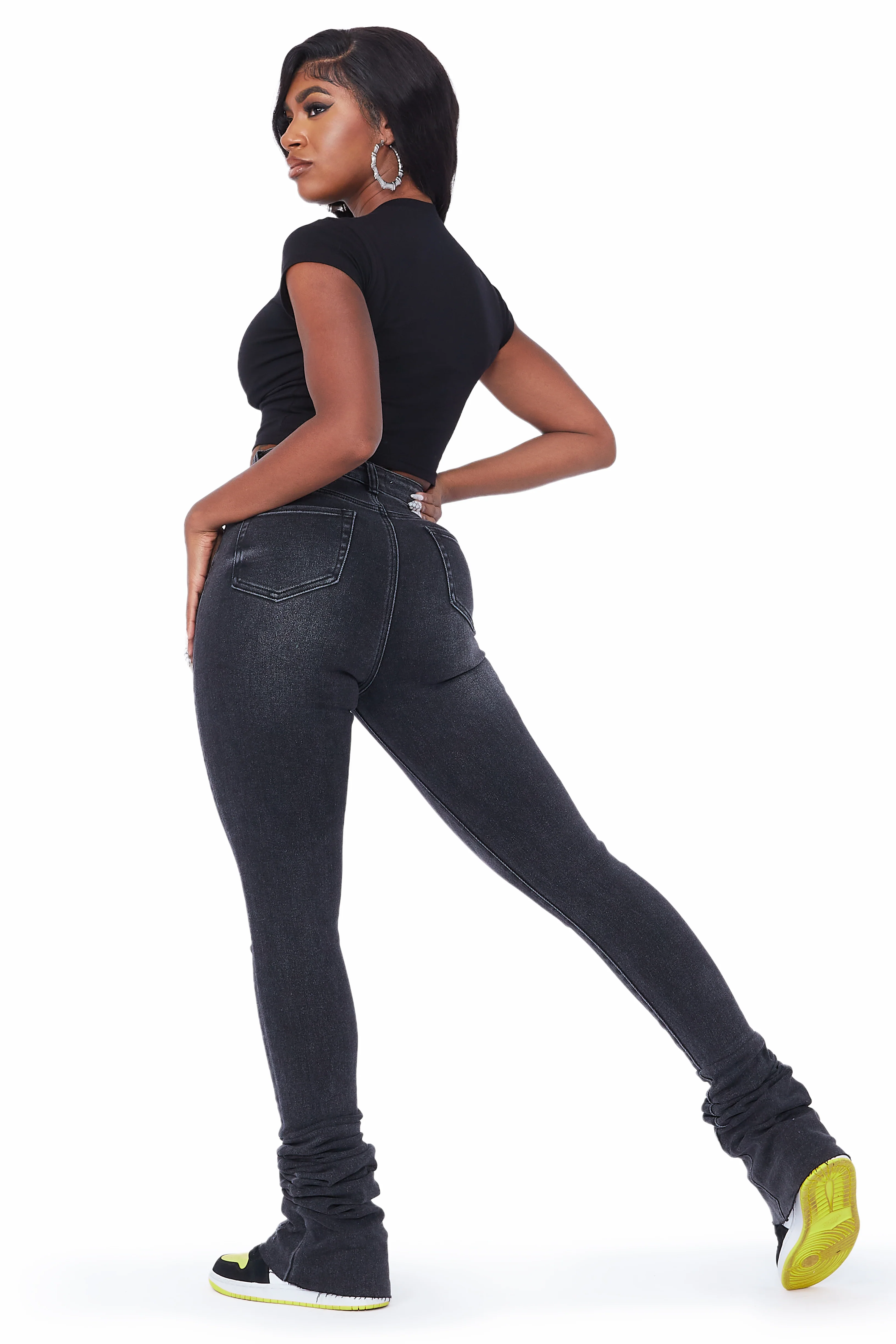 Jayleen Black Super Stacked Jean - Image 6