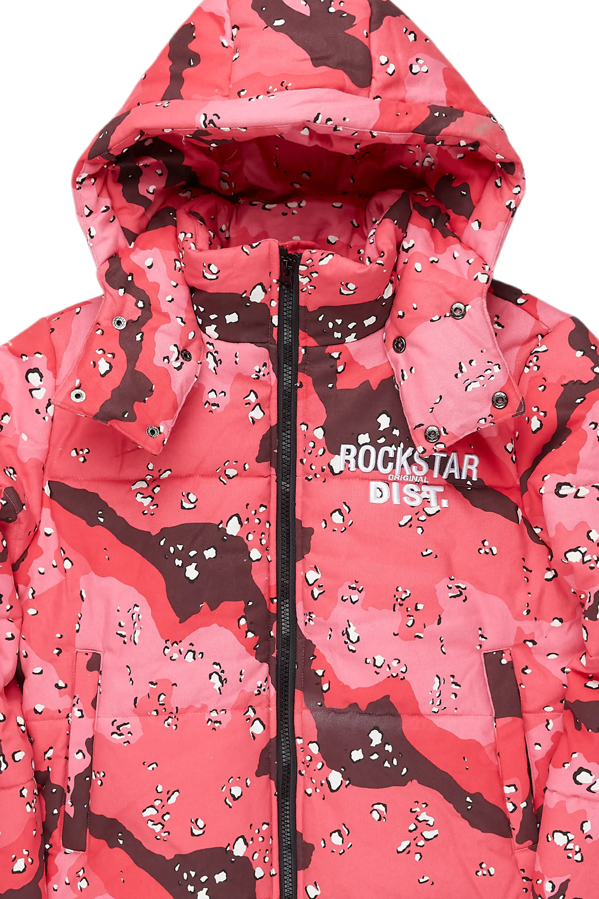 Porchea Pink Camo Puffer Jacket - Image 3