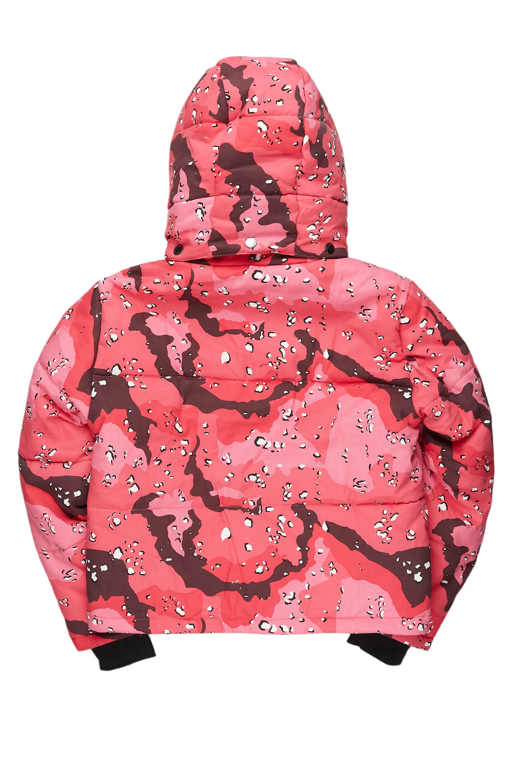 Porchea Pink Camo Puffer Jacket - Image 4