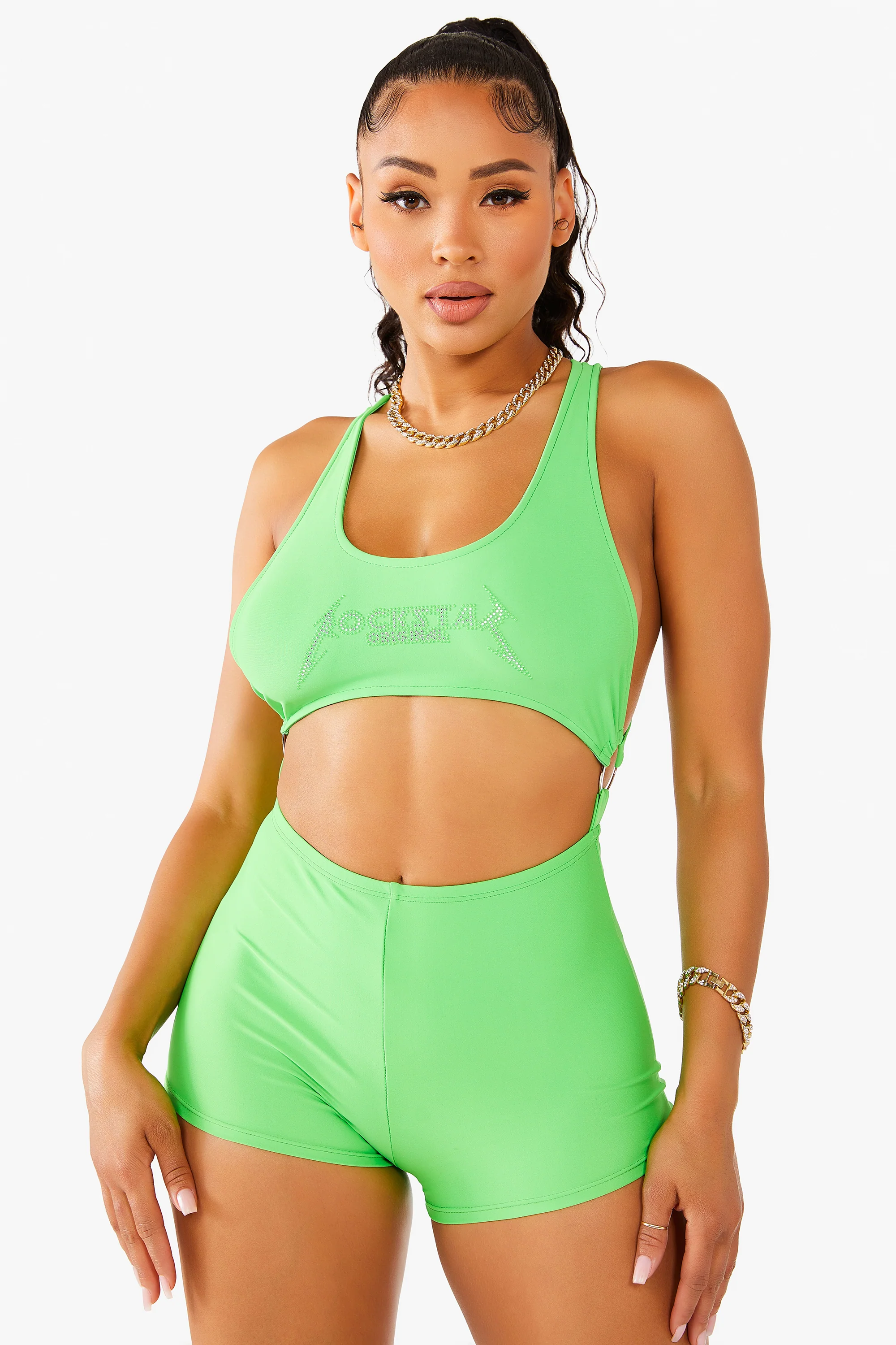 Leah Romper - Green - Image 7