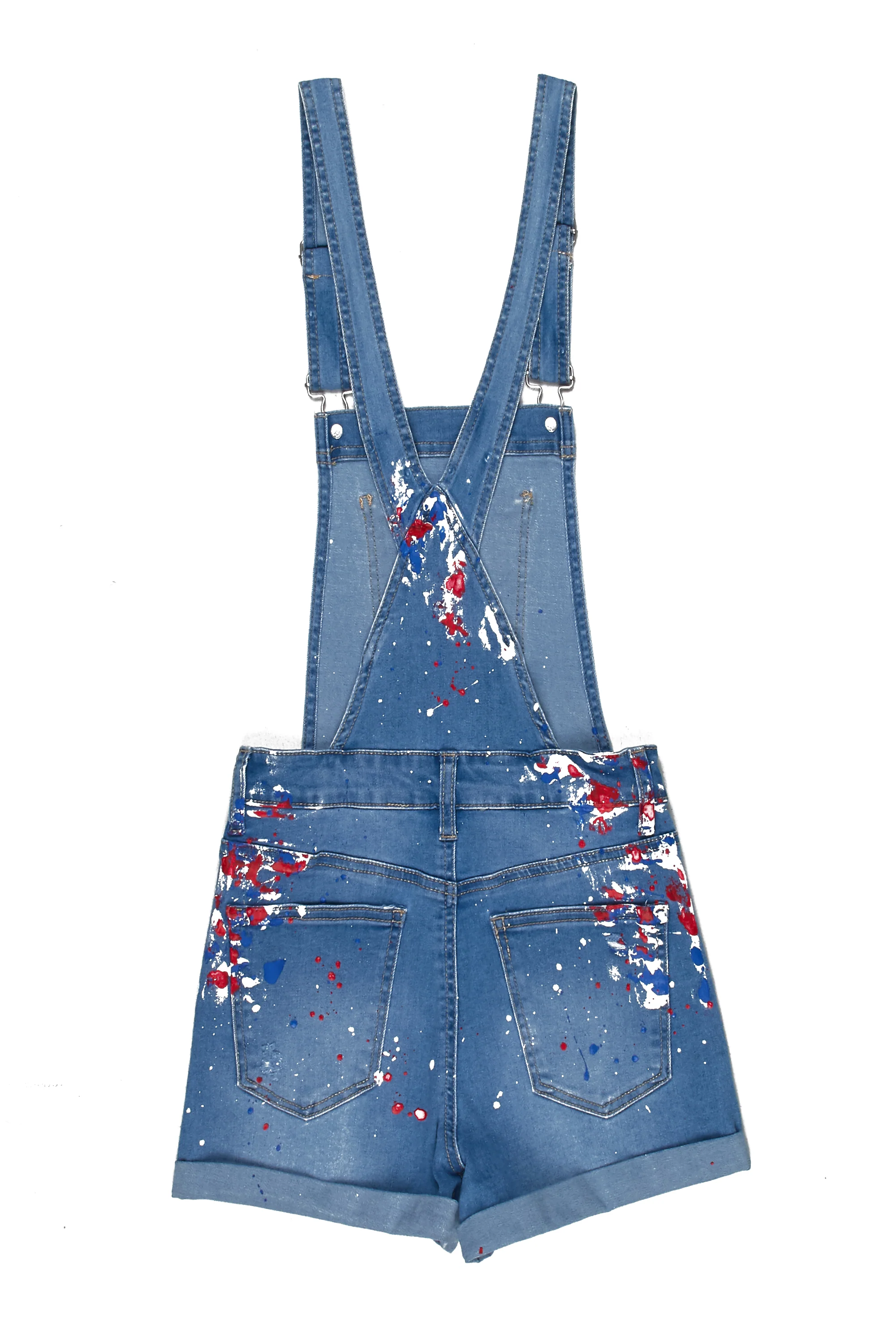 Averi Short Overall-Light Wash - Image 3