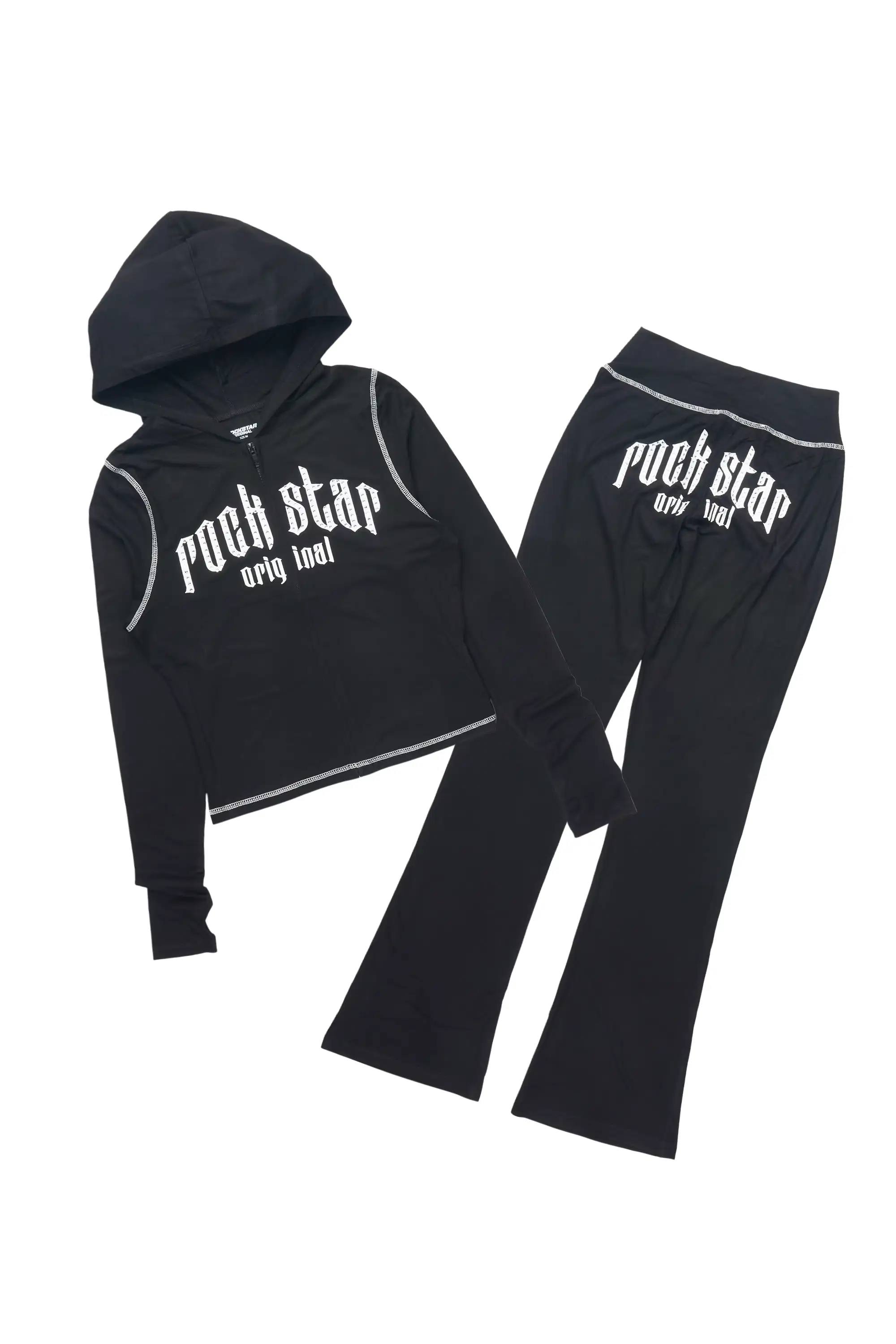 Zyriah Black Rhinestone Lounge Trackset - Image 3