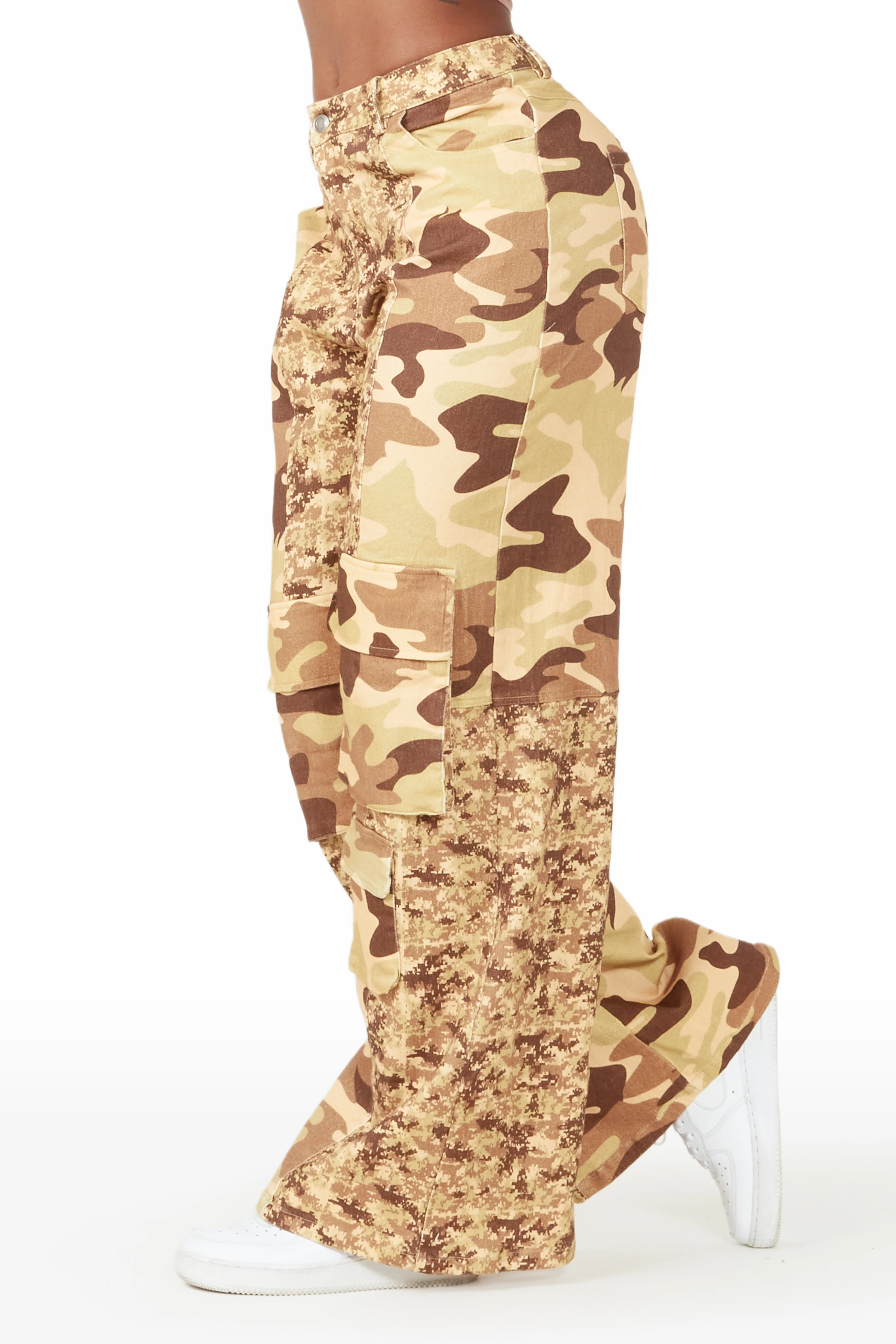 Nikki Camo Wide Leg Jean - Image 5