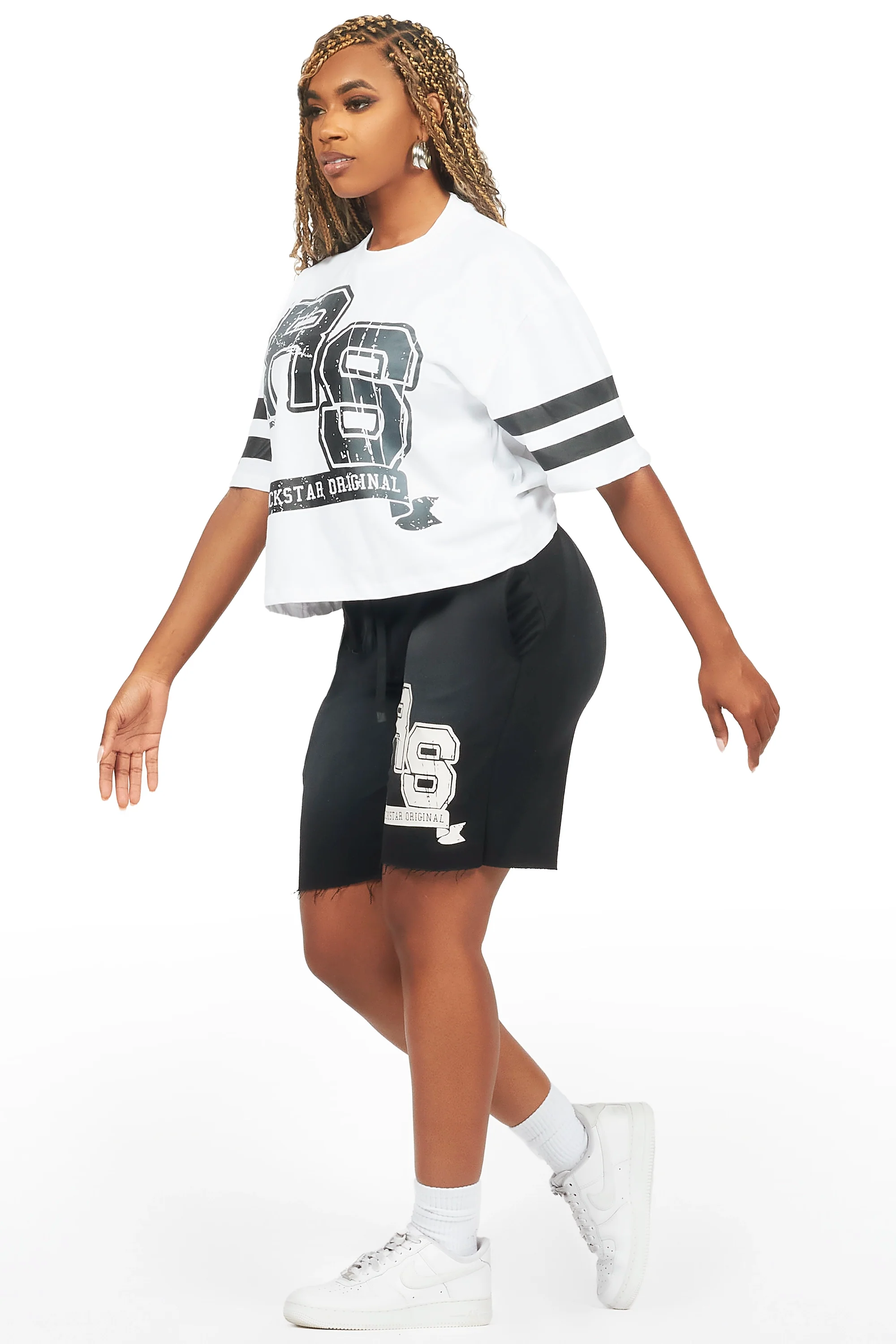 Tenita White/Black T-Shirt Short Set - Image 7