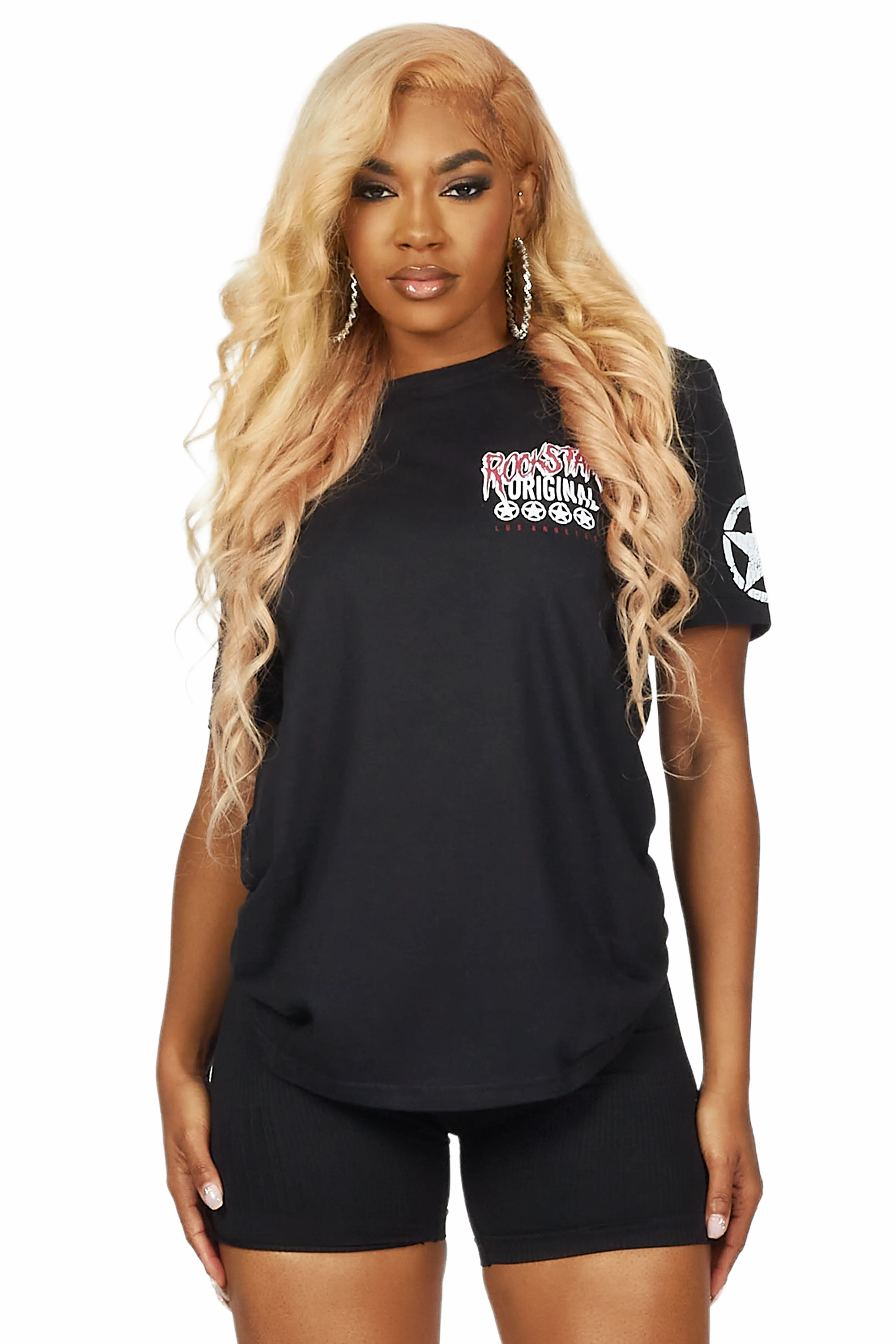 Diandra Black Oversized T-Shirt - Image 10